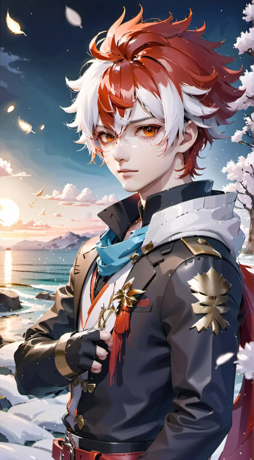 ai character: Shoto Todoroki  background