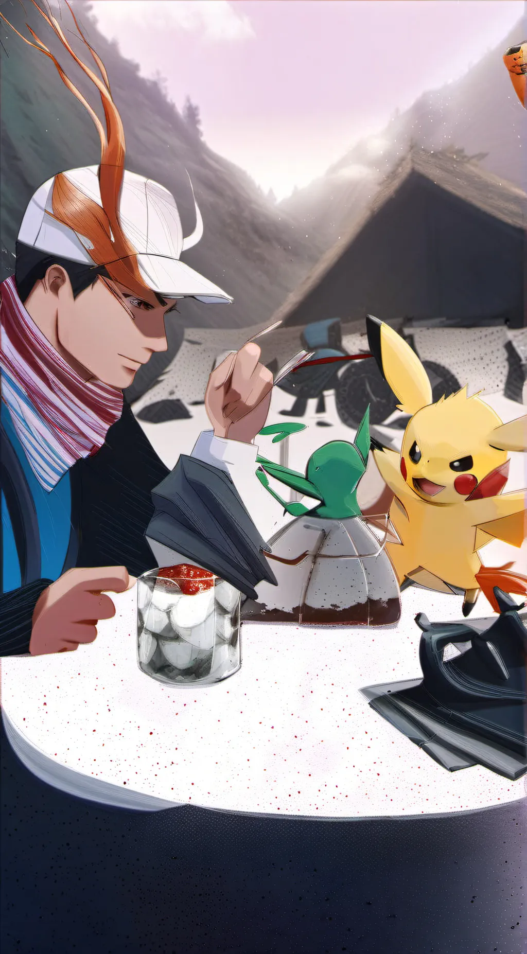 ai character: Pikachu background