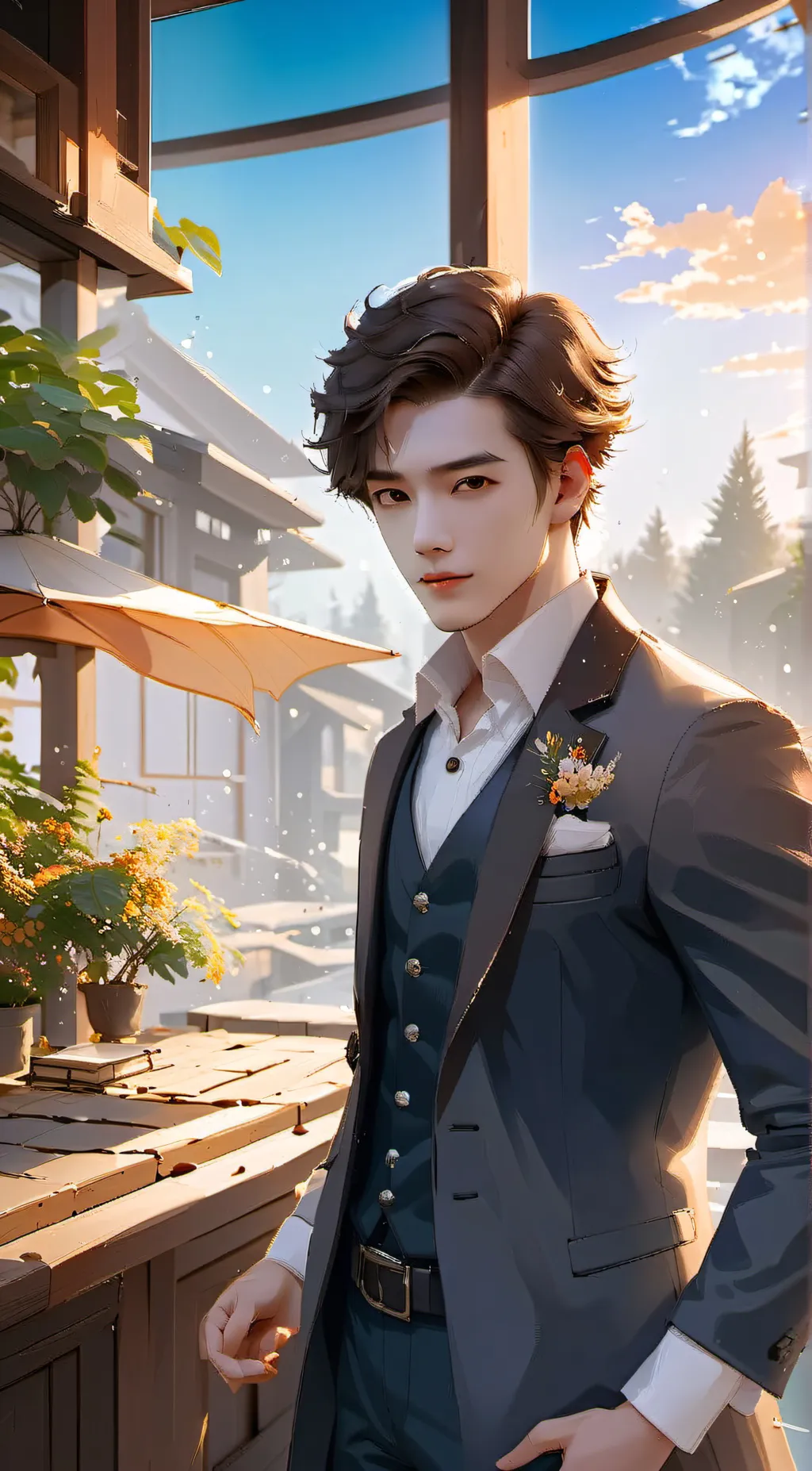 ai character: Lucas  background