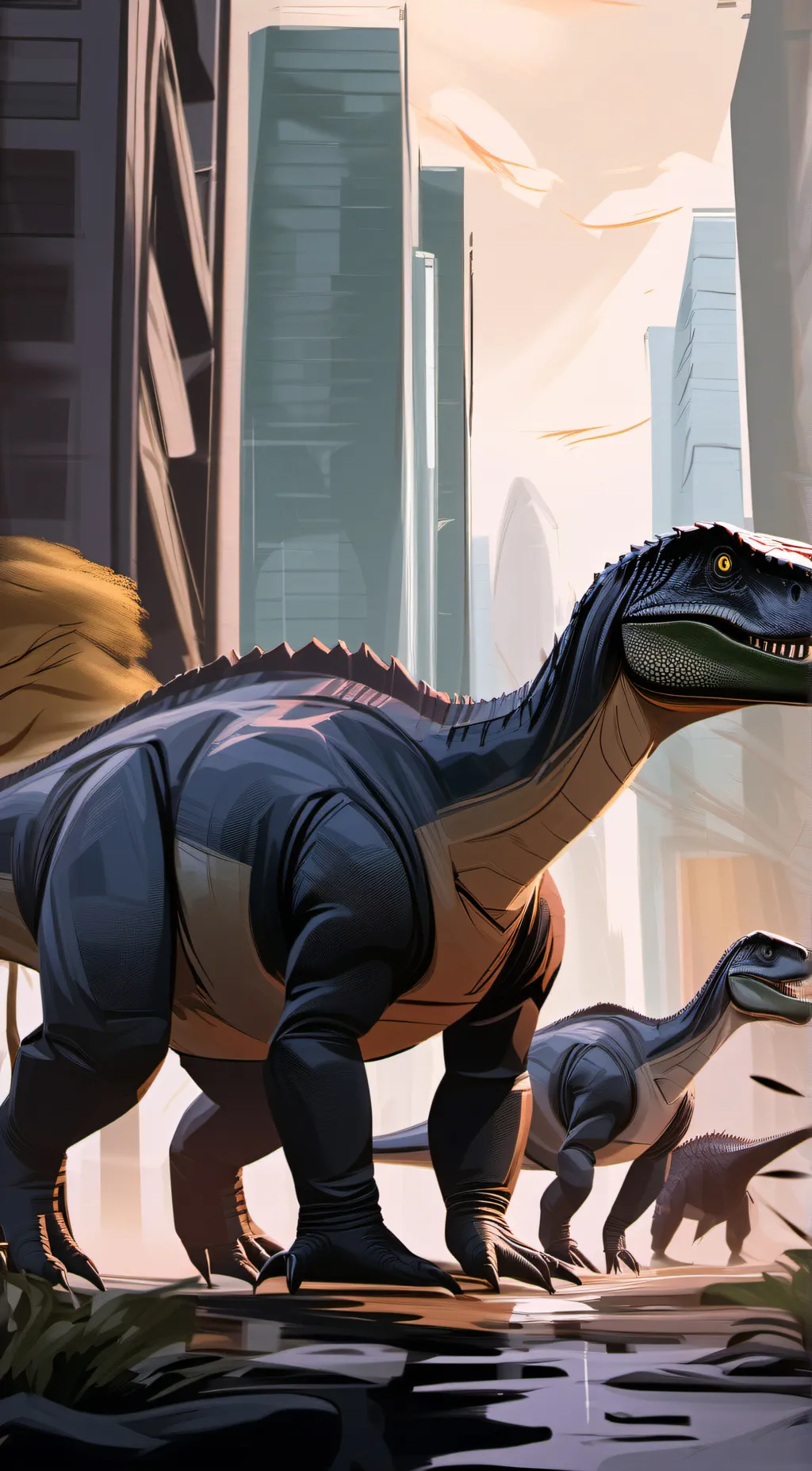 ai character: iguanadon background