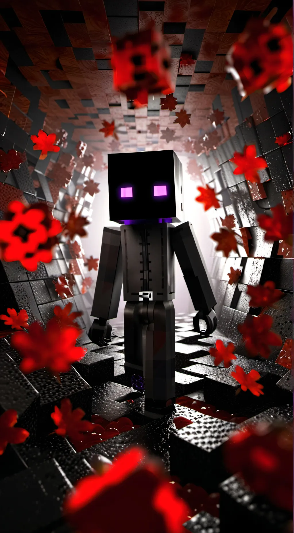 ai character: Enderman 🫐 background