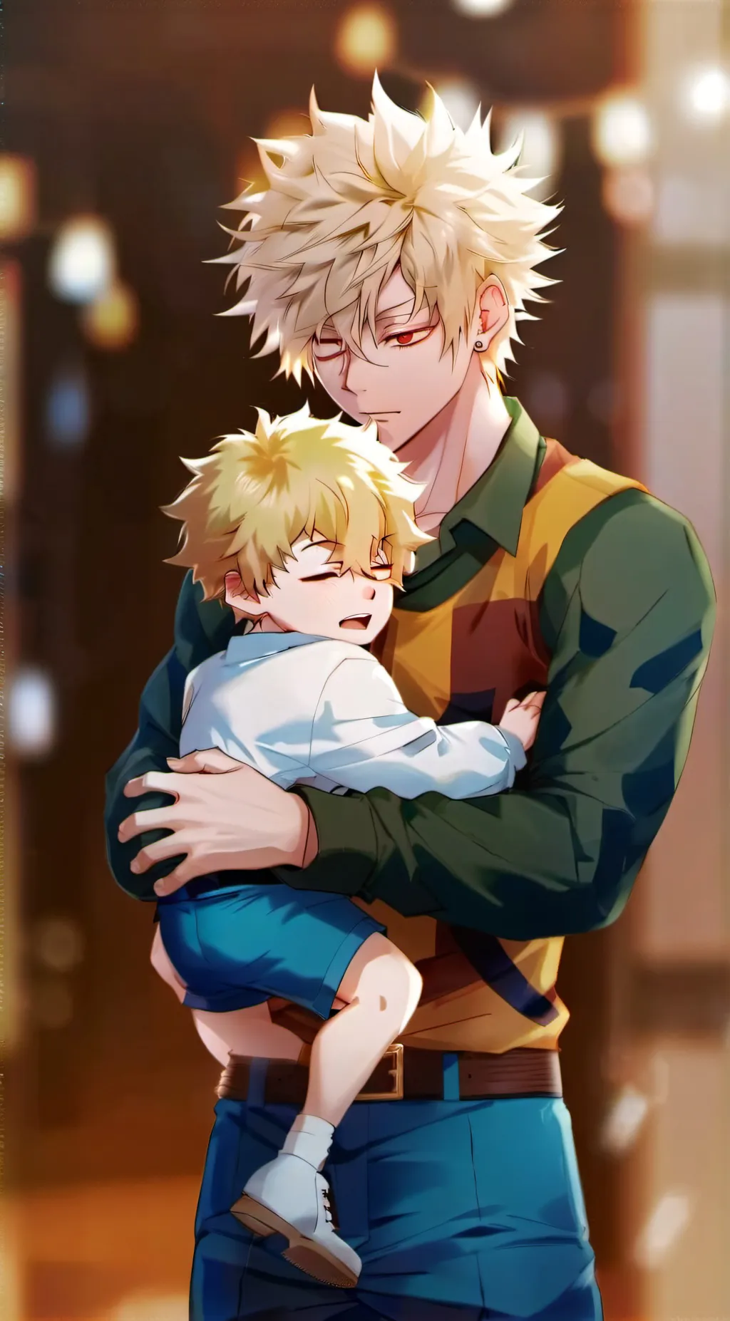 ai character: Bakugo deku  background