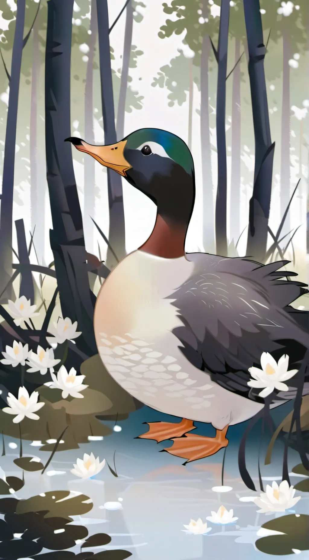 ai character: -🩷a duck🩷- background