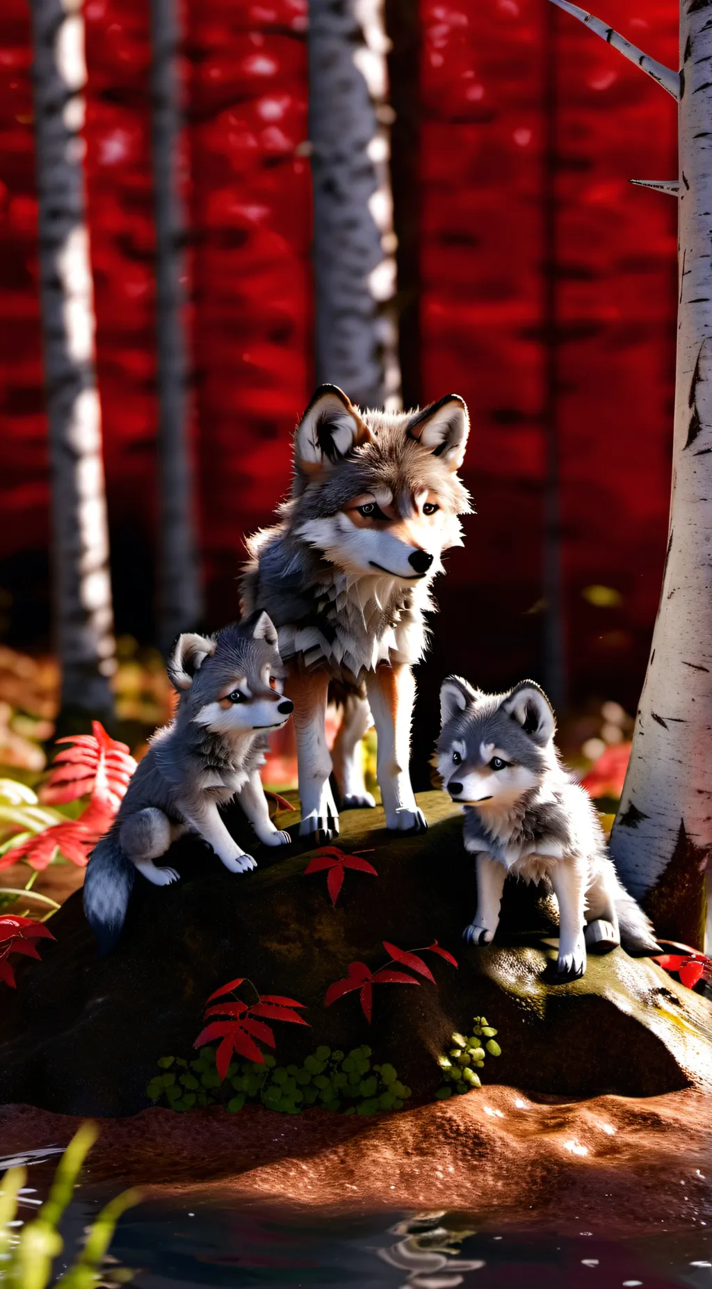 ai character: Lost Wolf cubs background