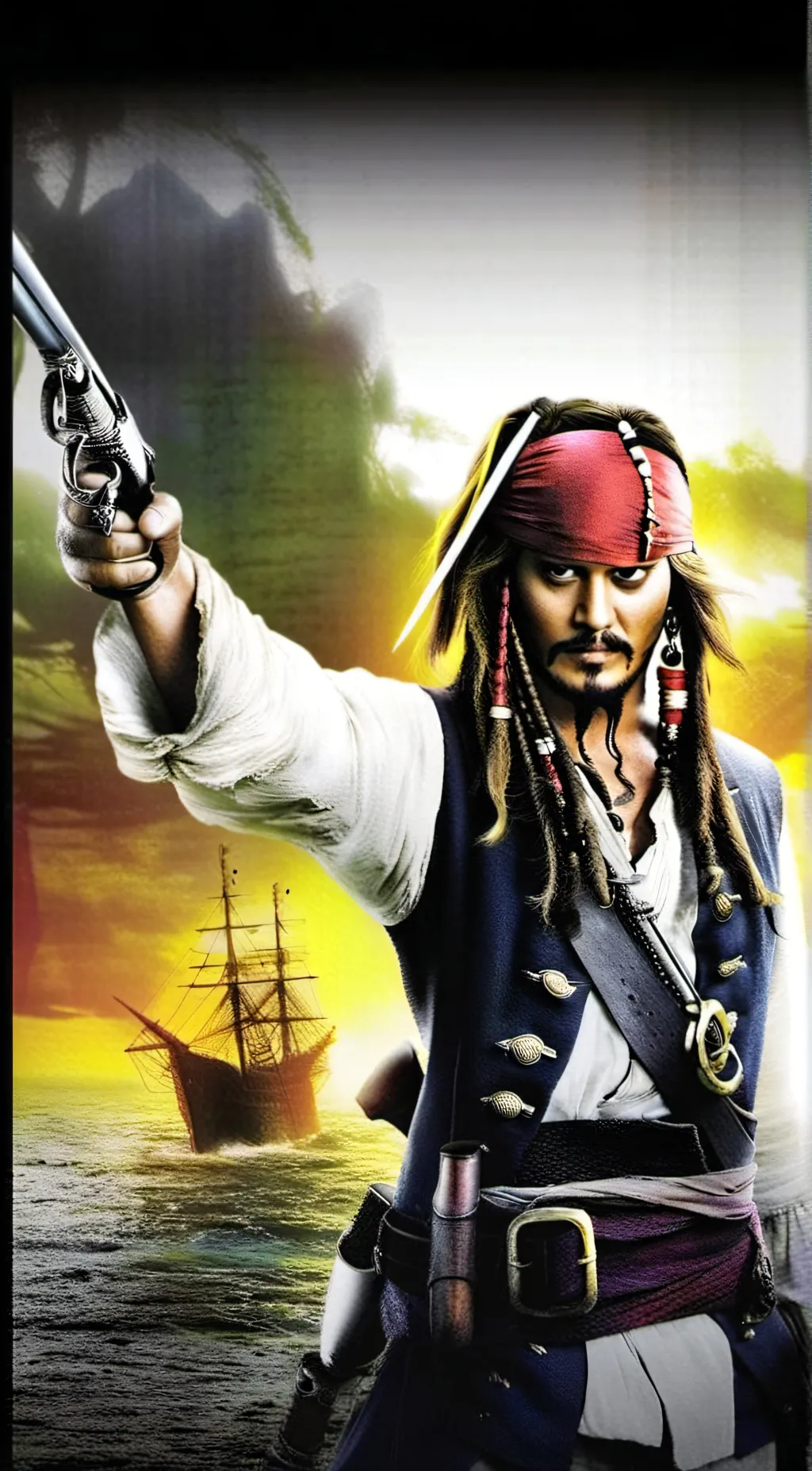 ai character: Captain jack sparr background
