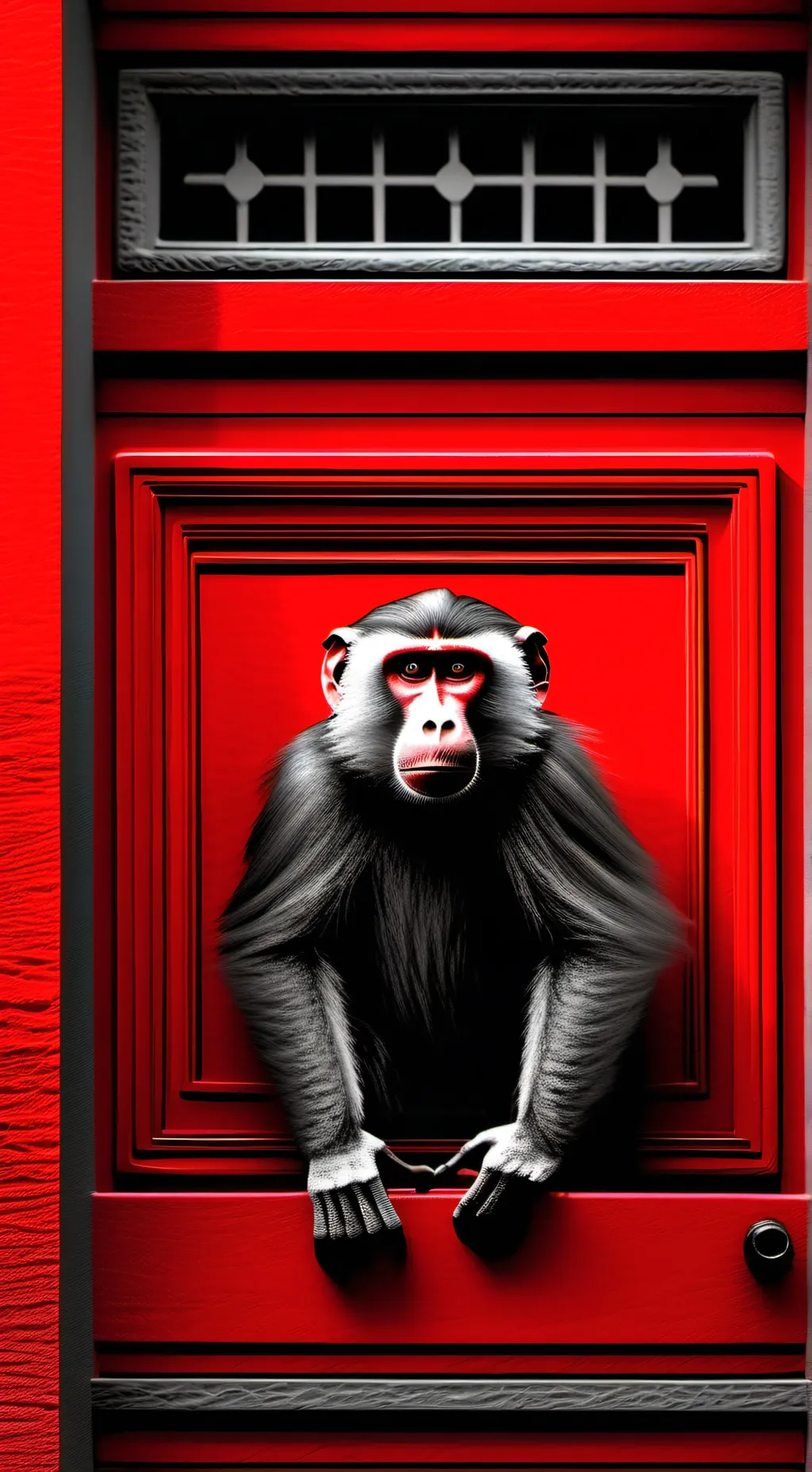 ai character: Scary baboon background
