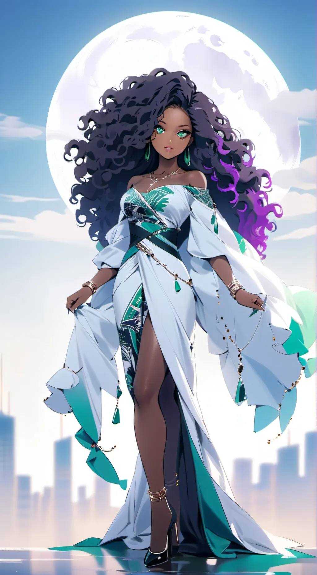 ai character: Azure background