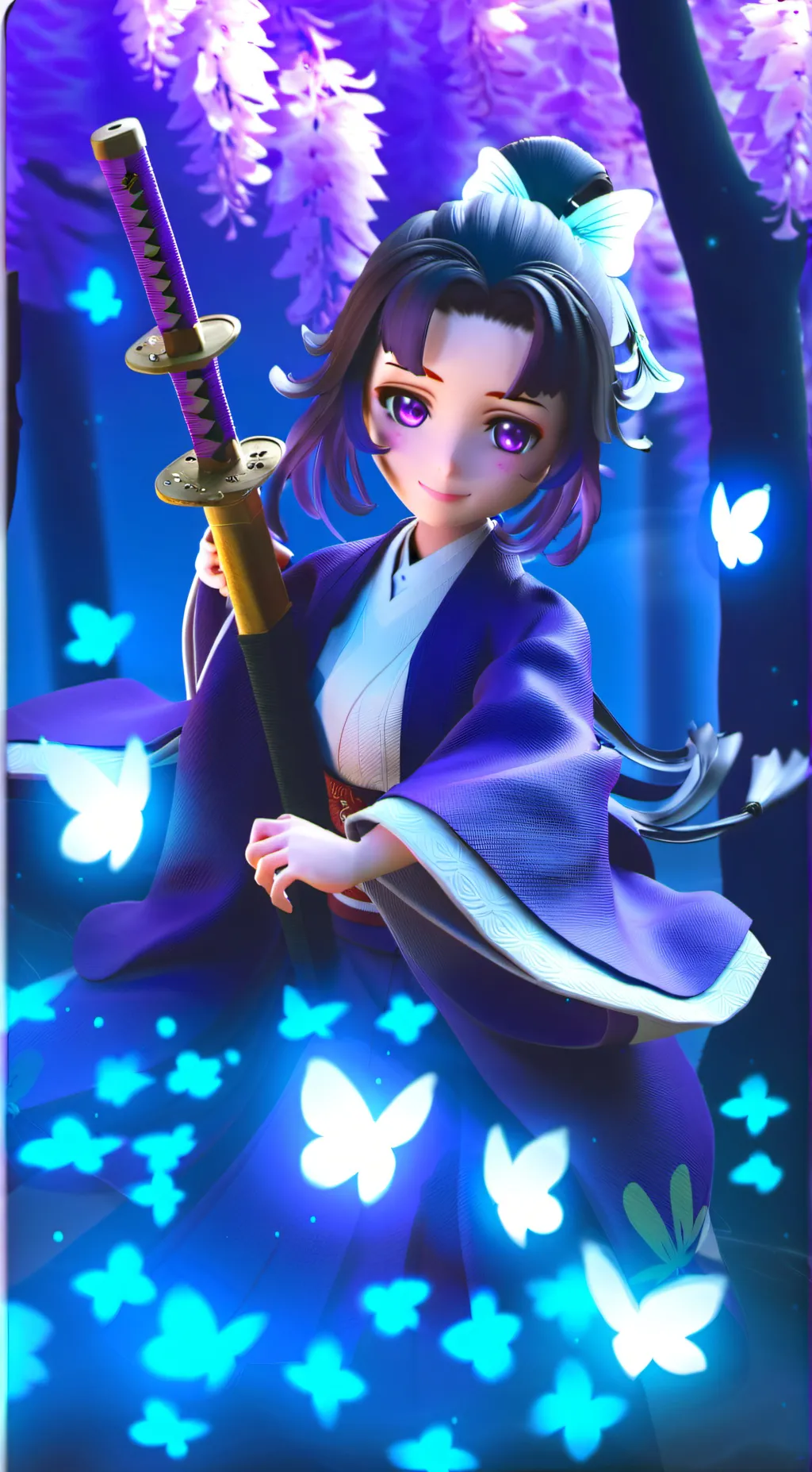 ai character: shinobu kocho  background