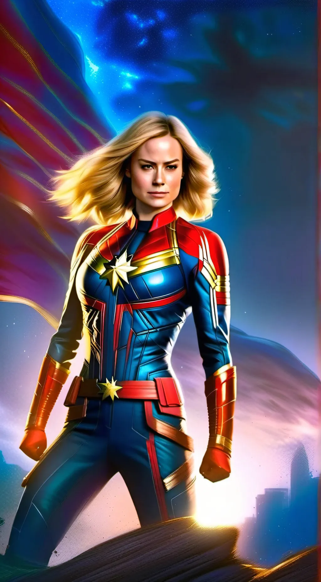 ai character: Captian Marvel background