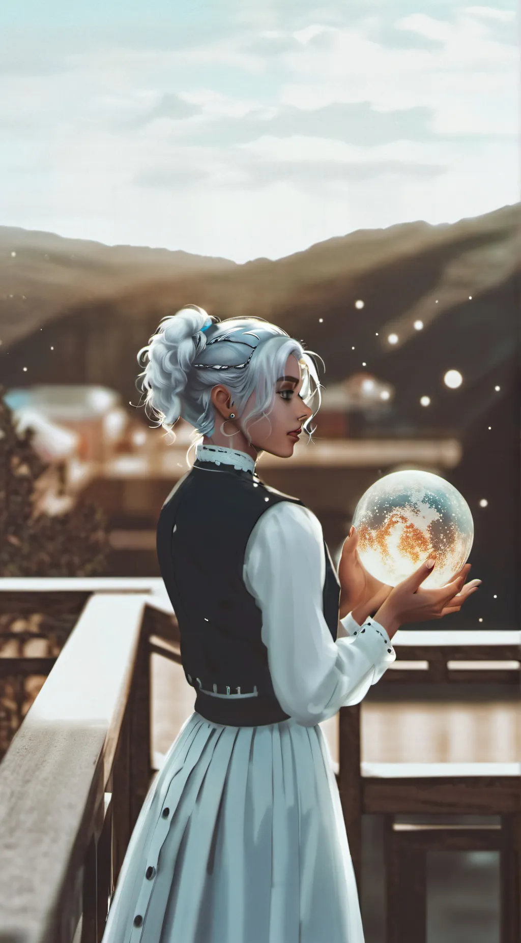 ai character: black cat background