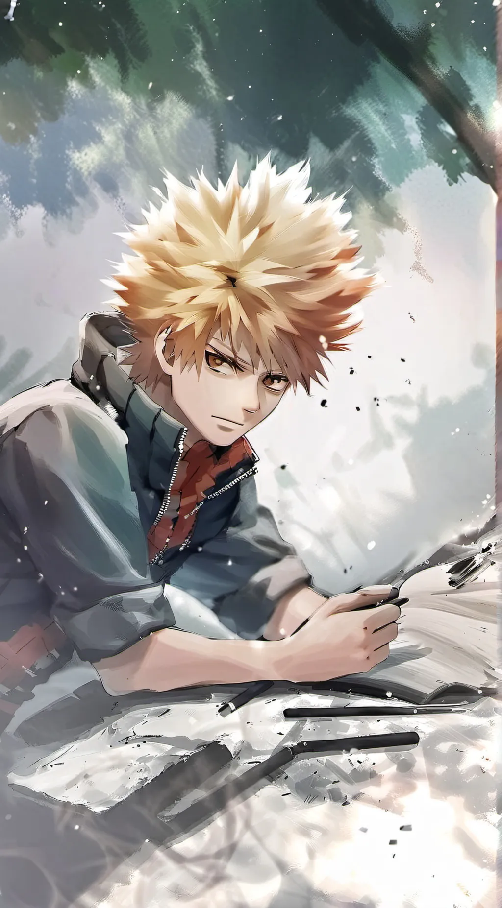 ai character: Katsuki Bakugo background
