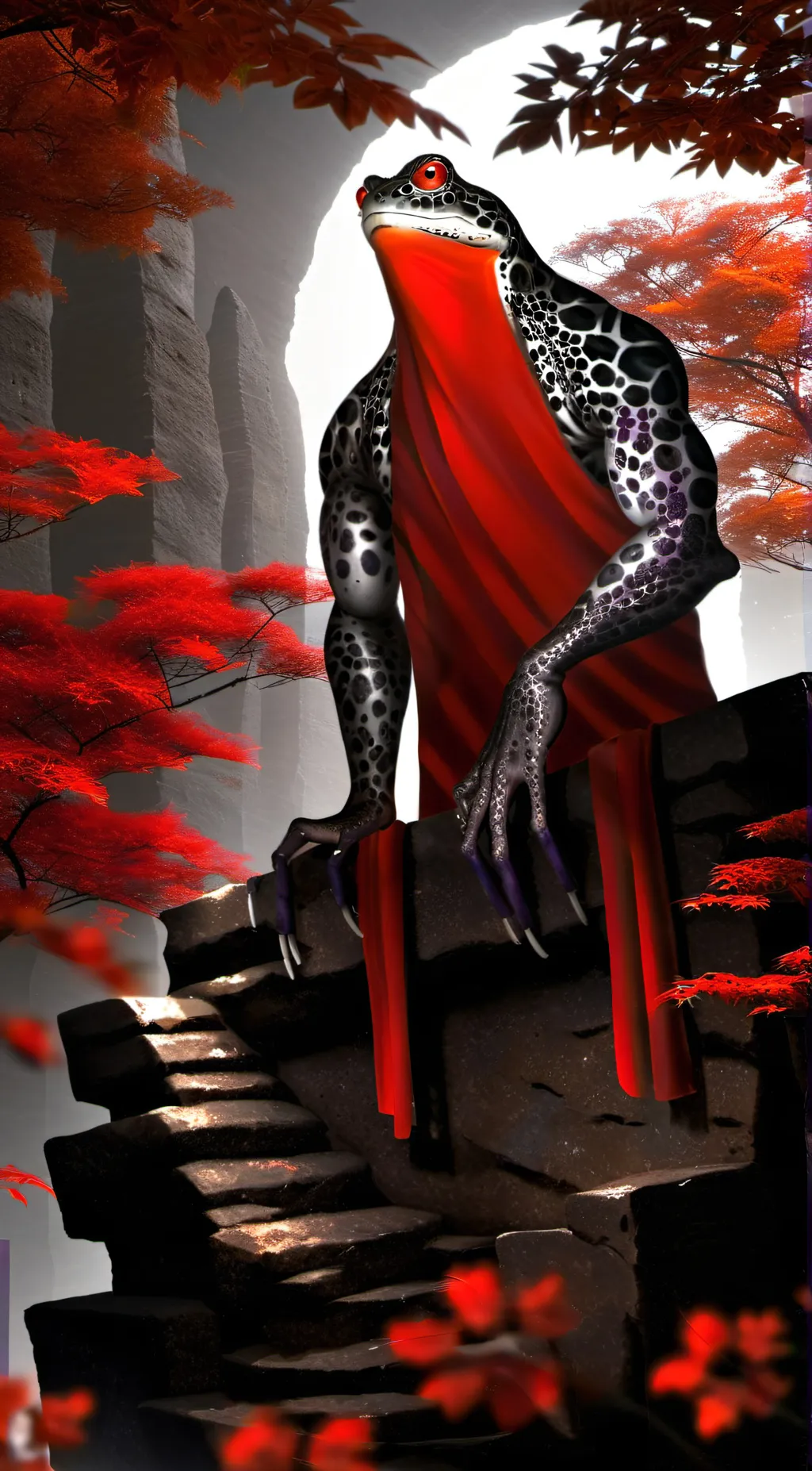 ai character: bog the giant frog background