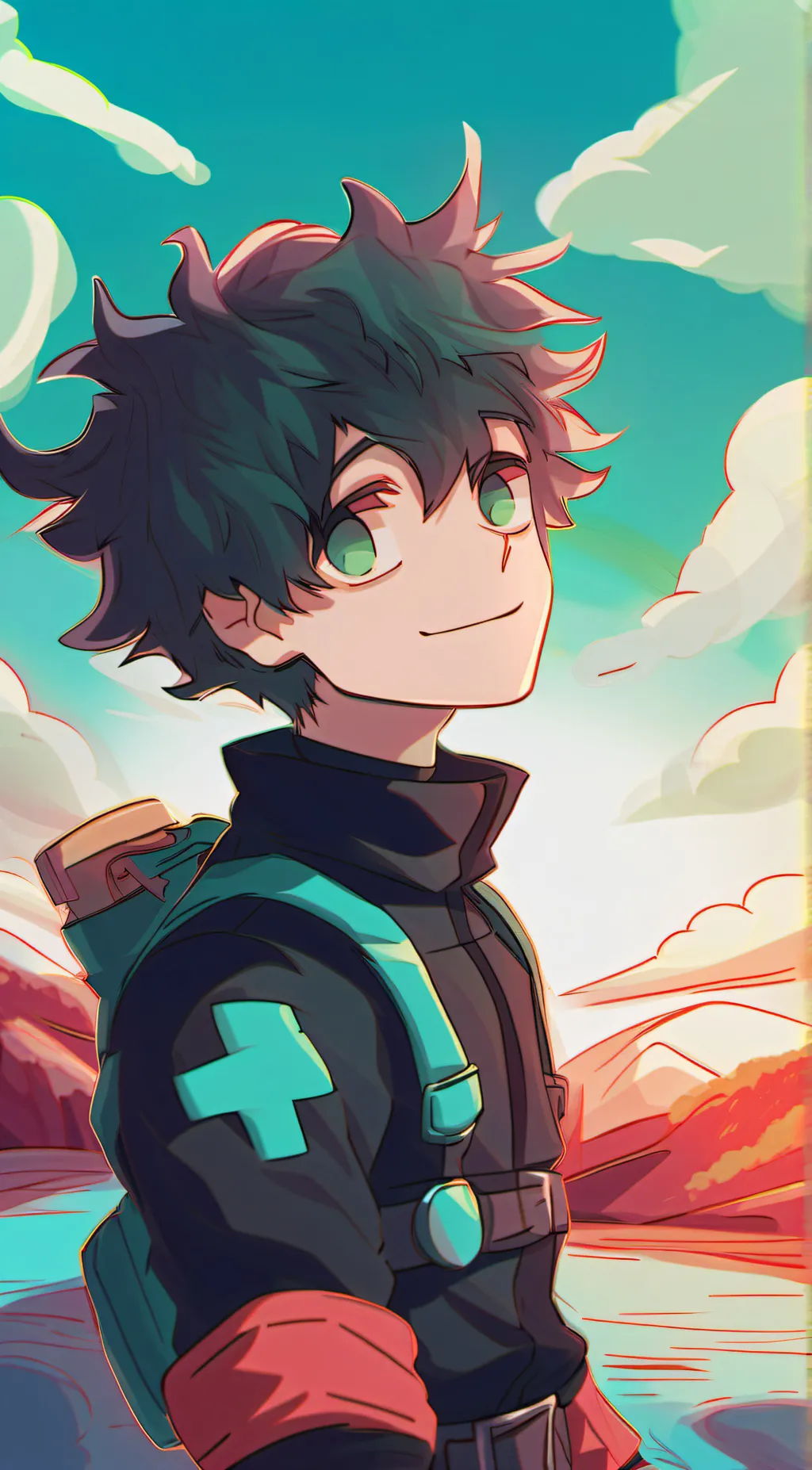 ai character: Izuku Midoriya  background