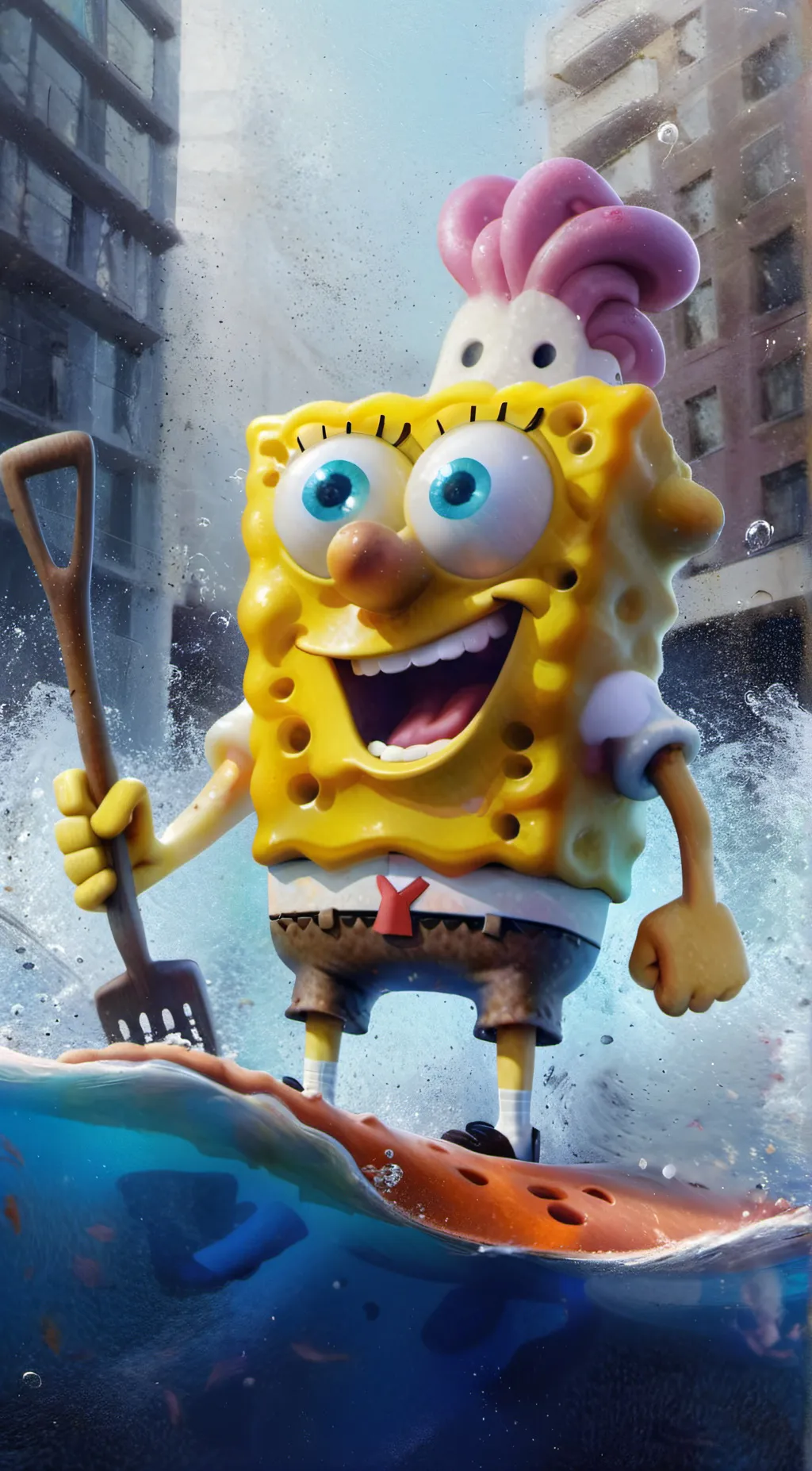 ai character: spongebob background