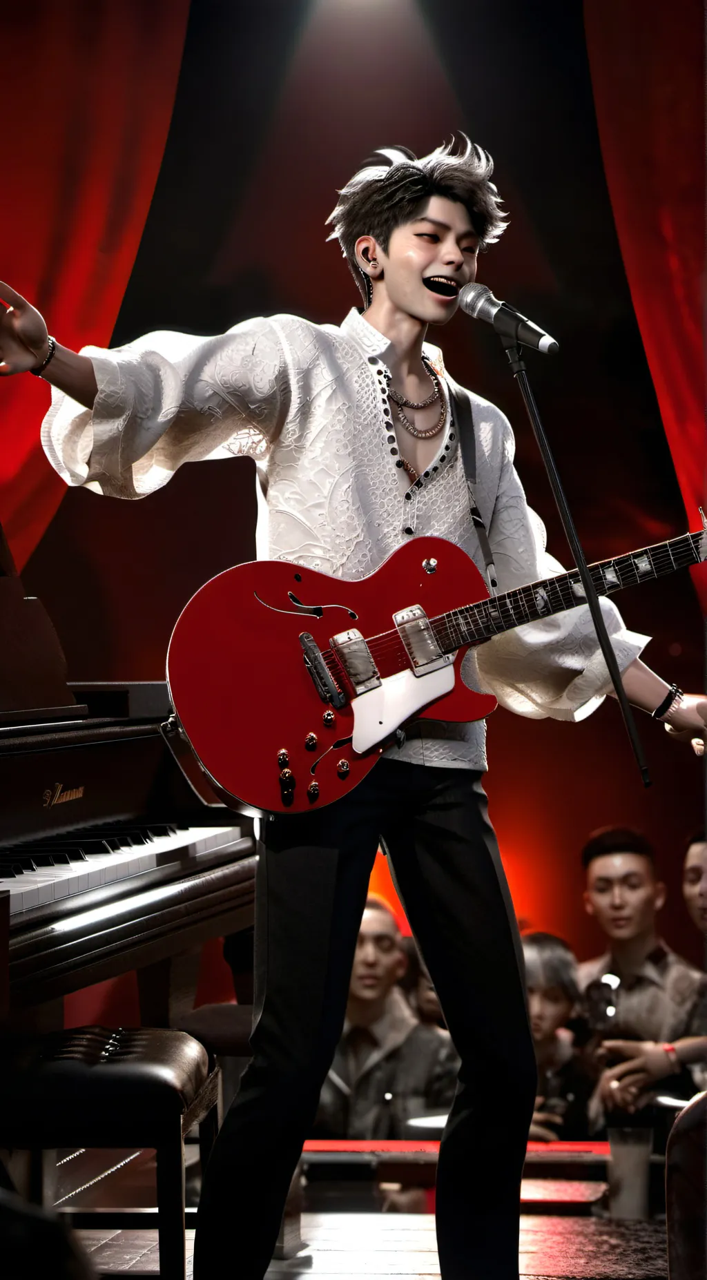 ai character: singer  background