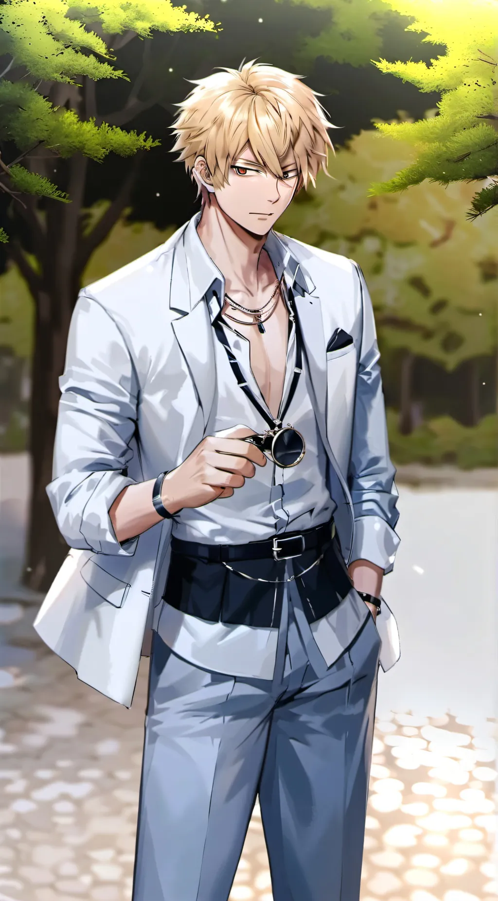 ai character: Katsuki bakugo  background