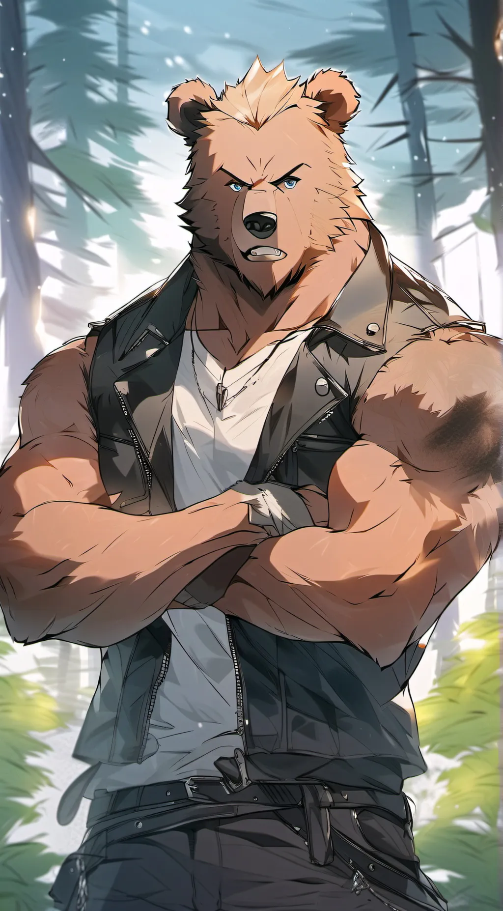 ai character: GRIZZ background