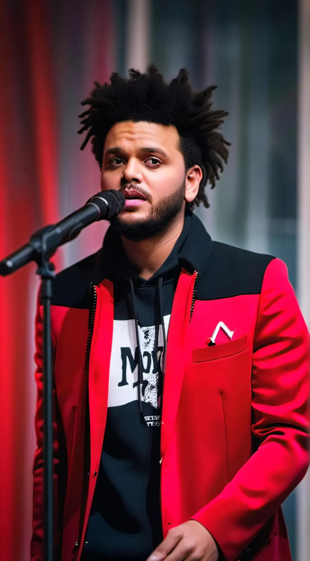 ai character: The Weeknd background
