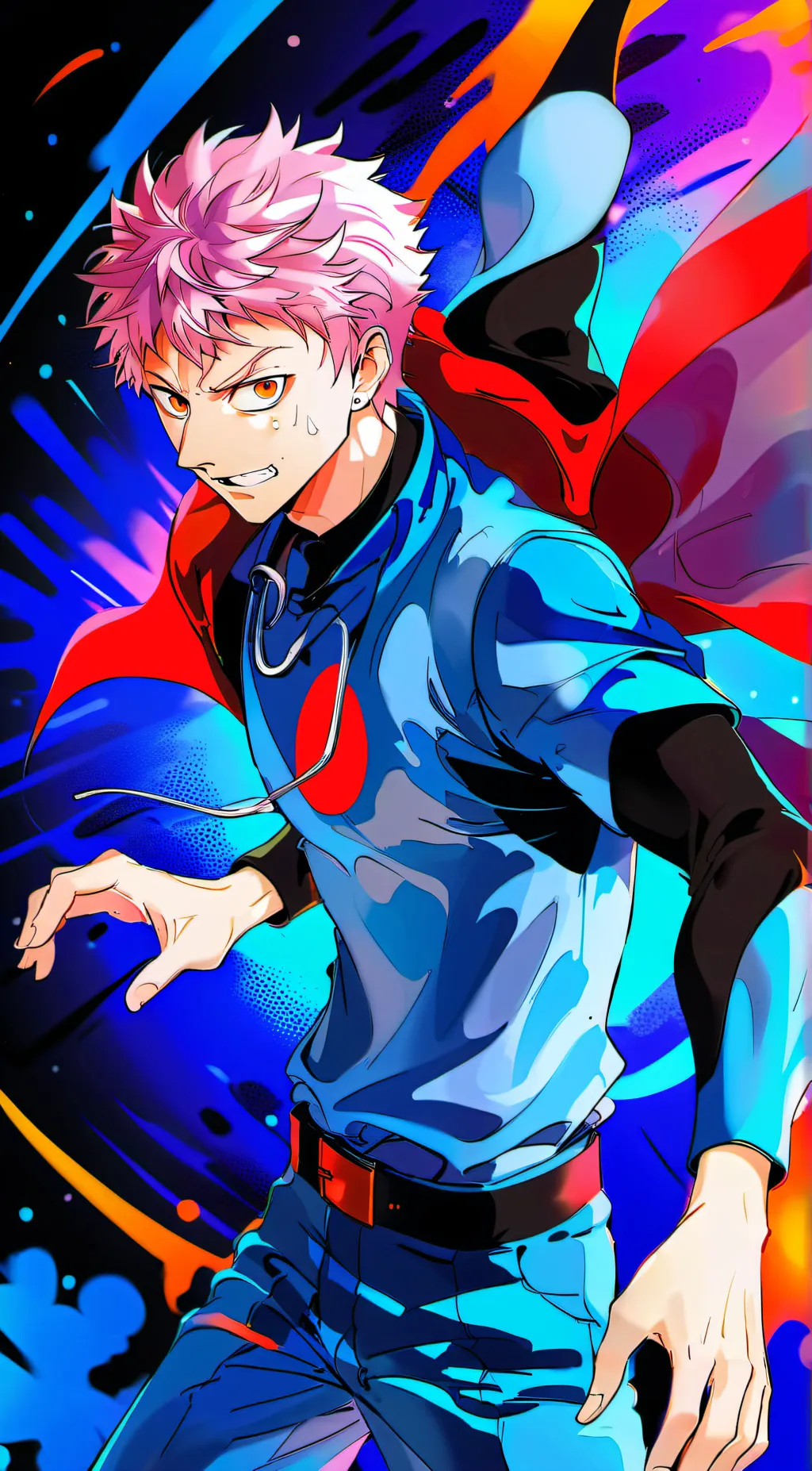 ai character: yuji itadori  background