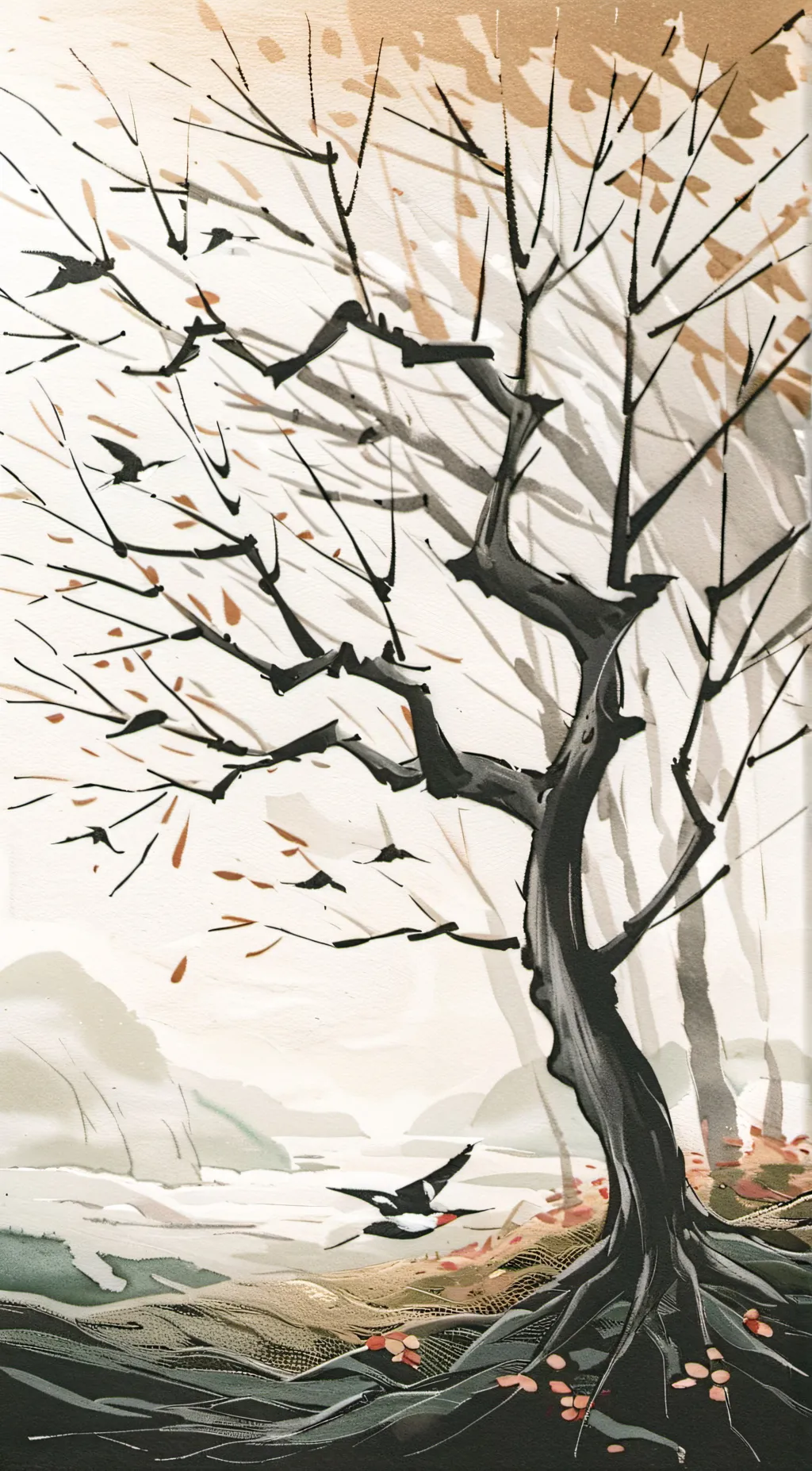 ai character: Tree background