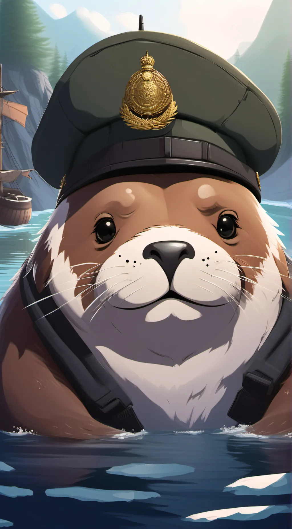 ai character: therussianbadger background