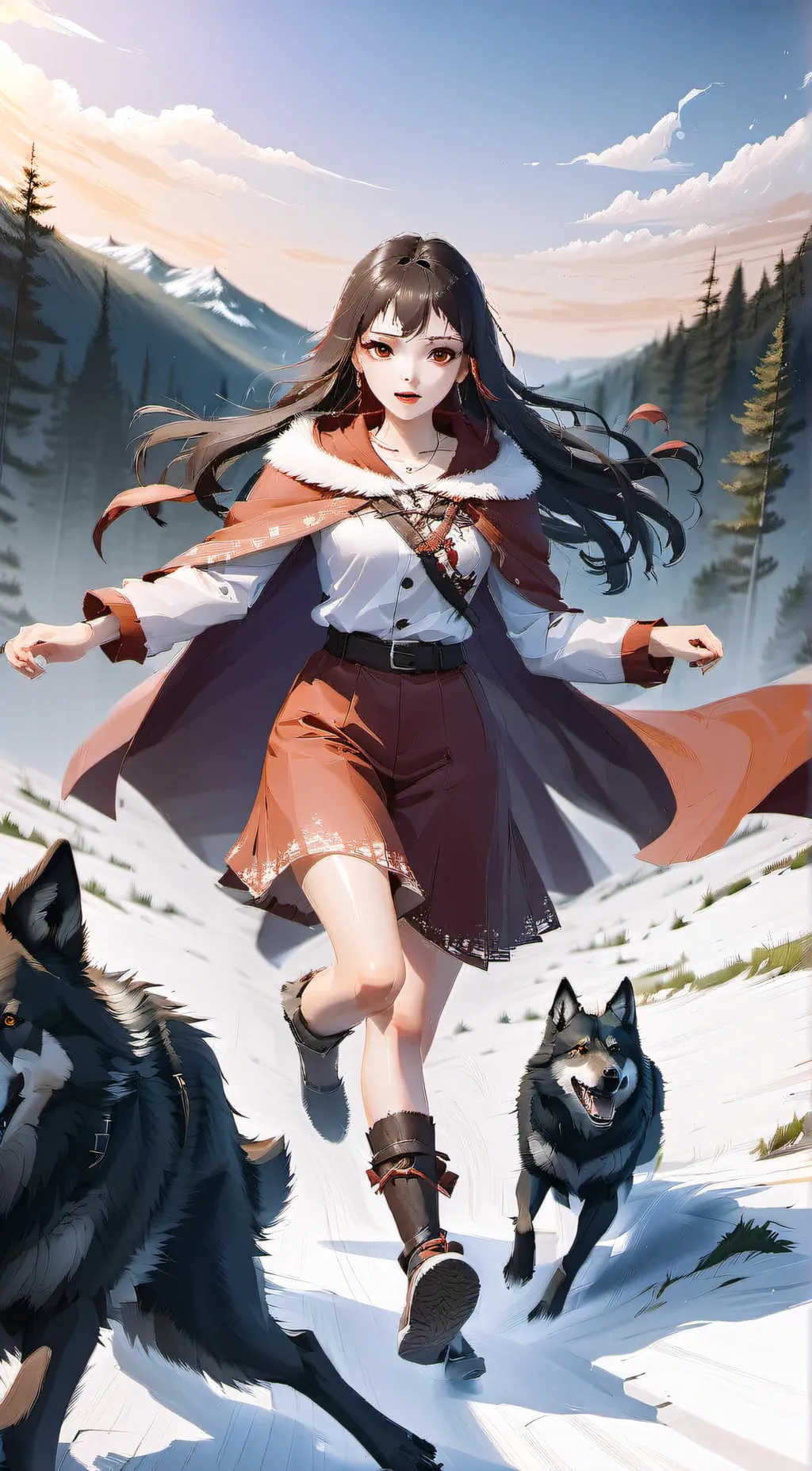 ai character: wolf world background