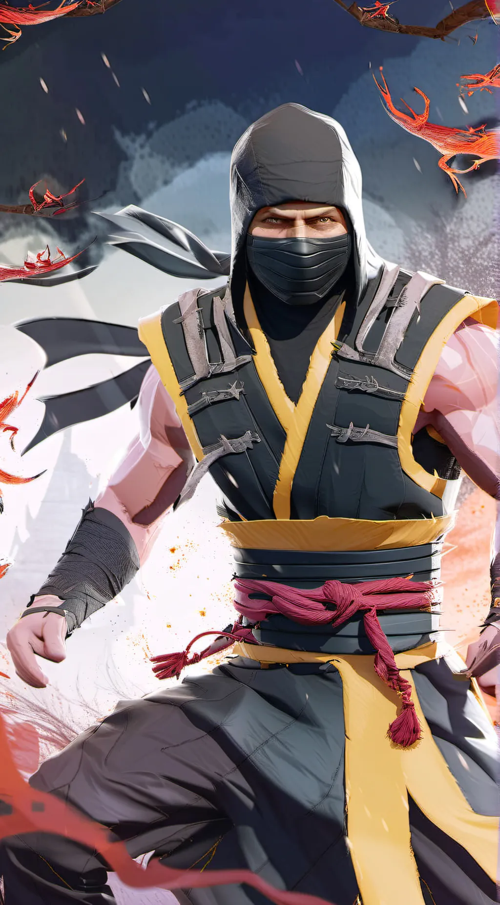 ai character: Scorpion  background