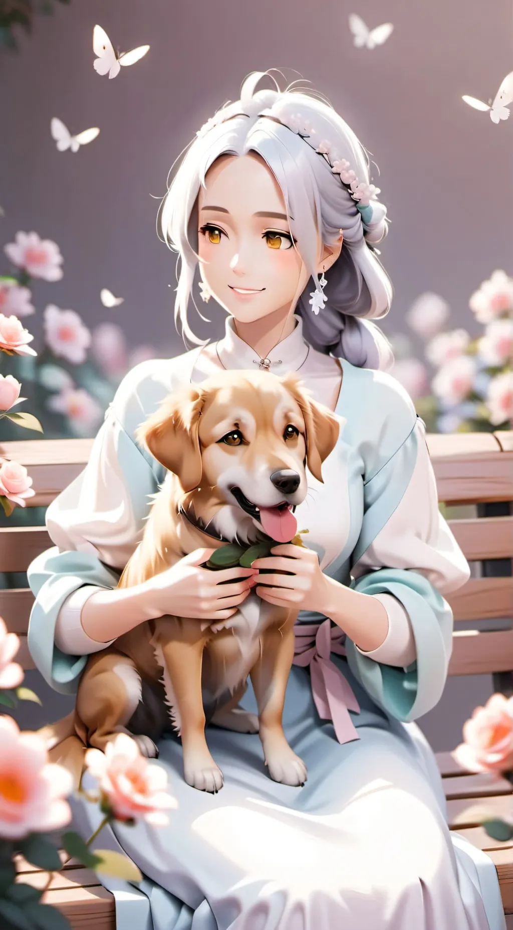 ai character: Bluey background