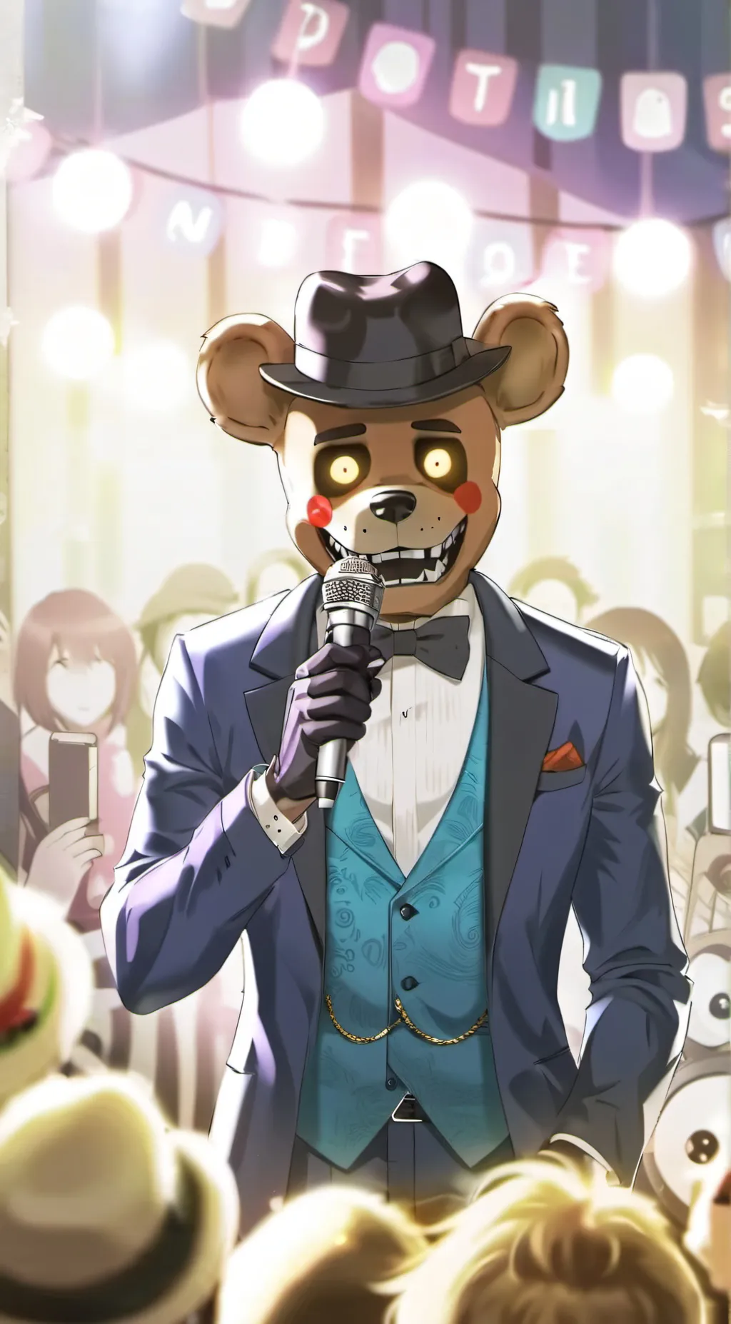 ai character: Fredbear  background