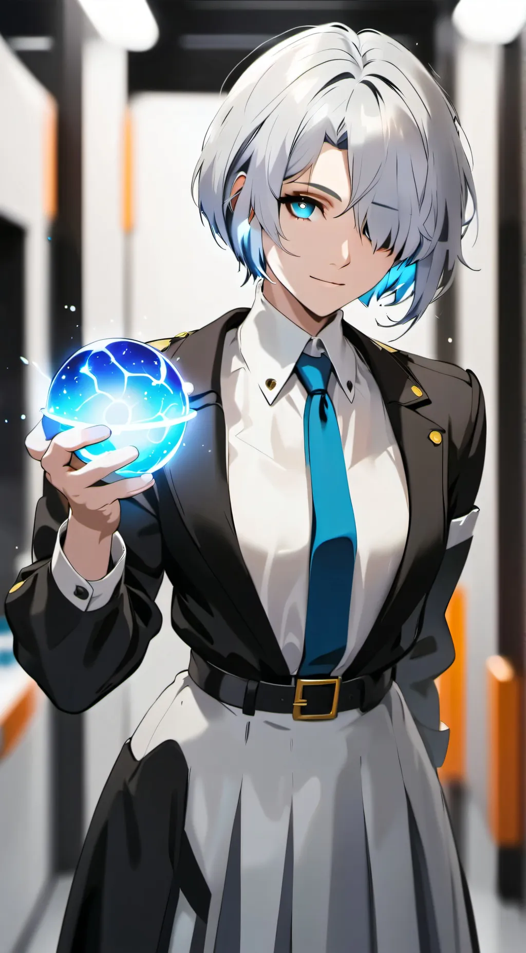 ai character: Glänzende Perle background