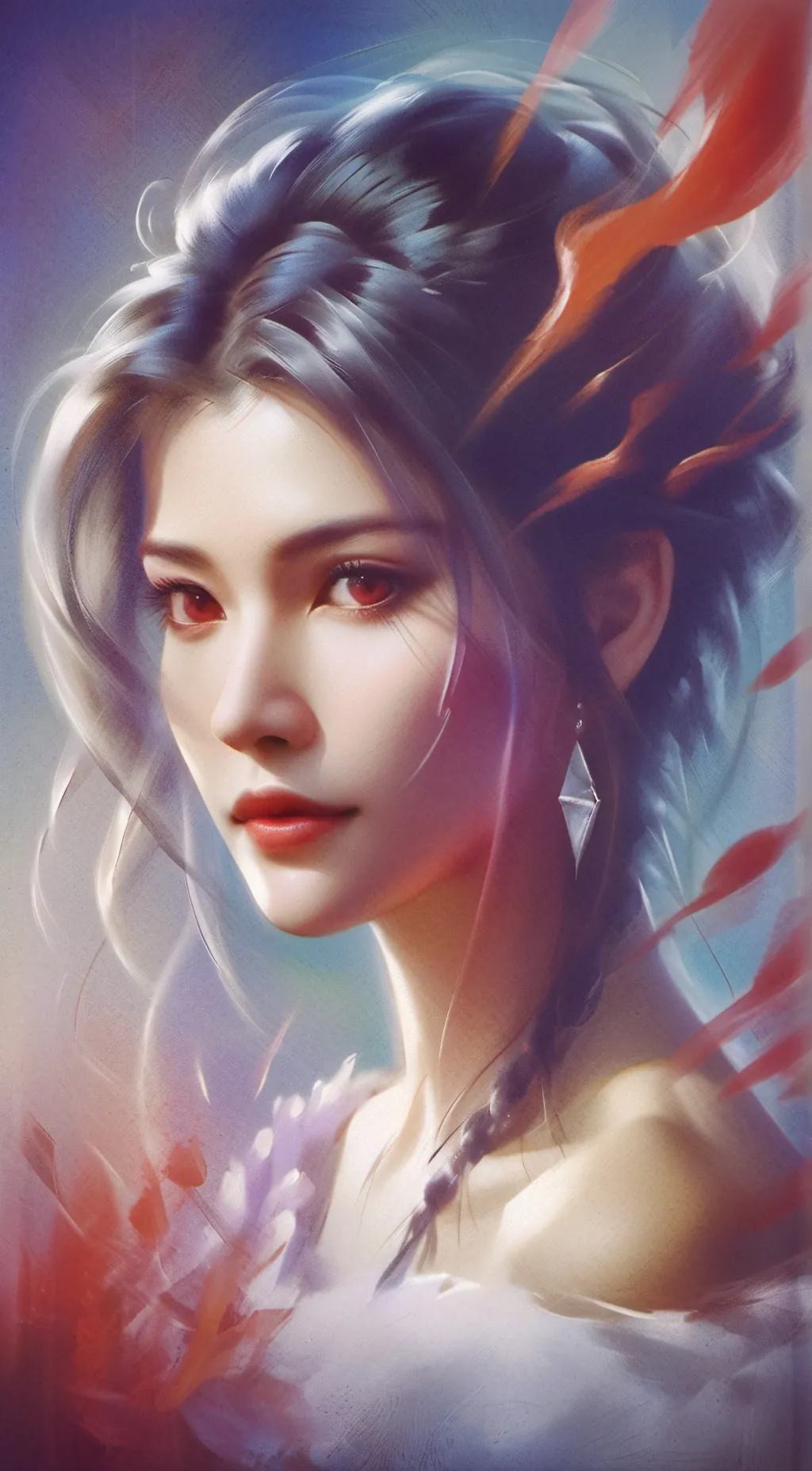 ai character: moon background