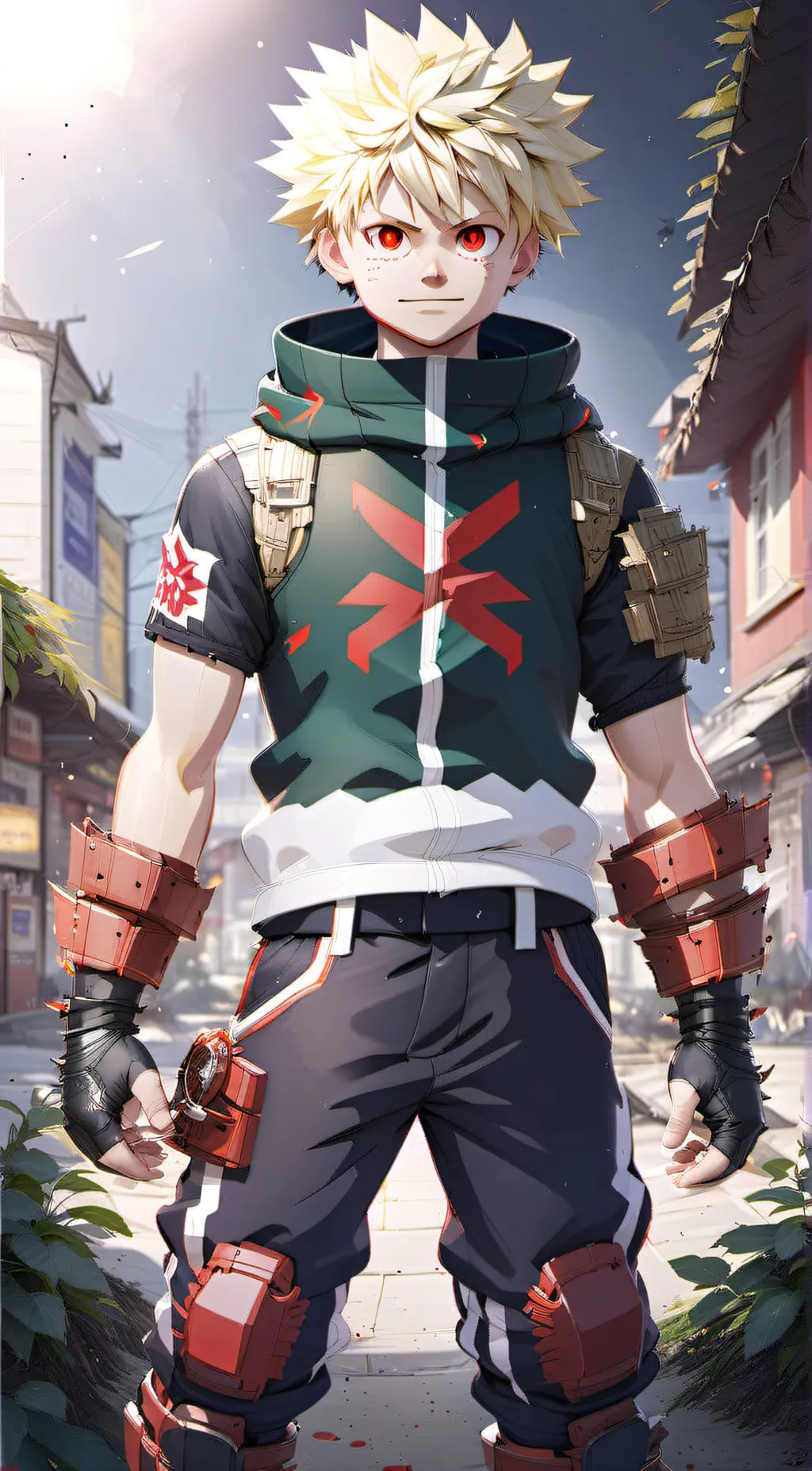 ai character: Bakugo katsuki background