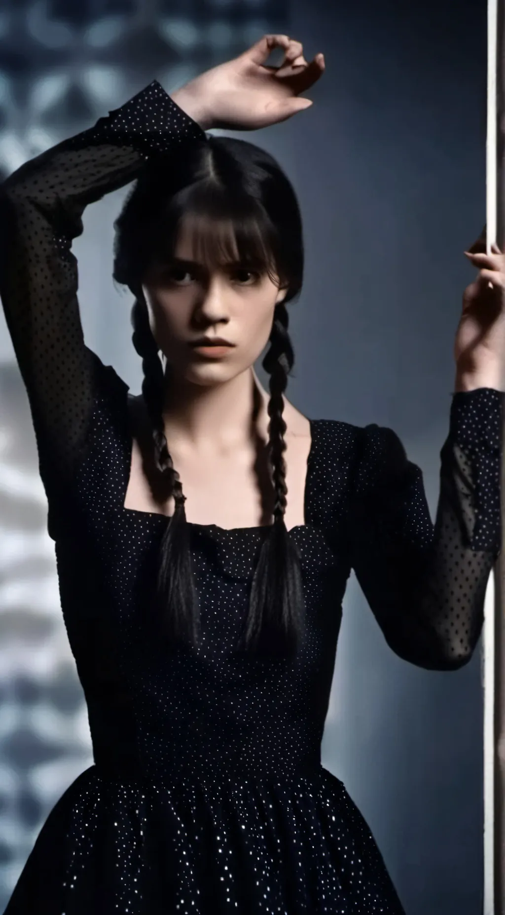 ai character: Wednesday Addams background