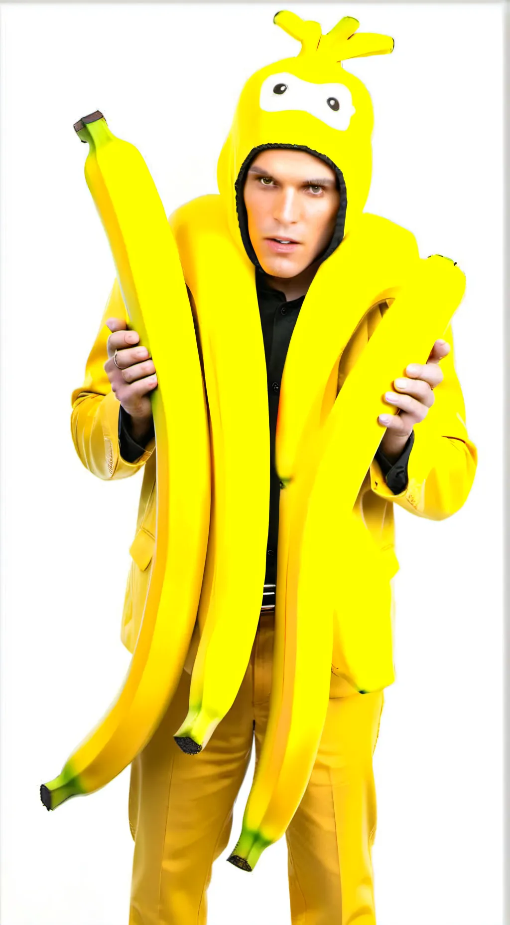 ai character: Banana man background
