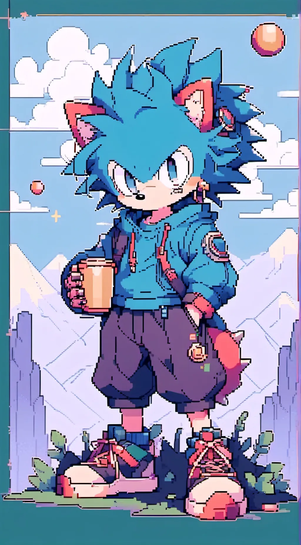 ai character: Sonic the hedgehog background