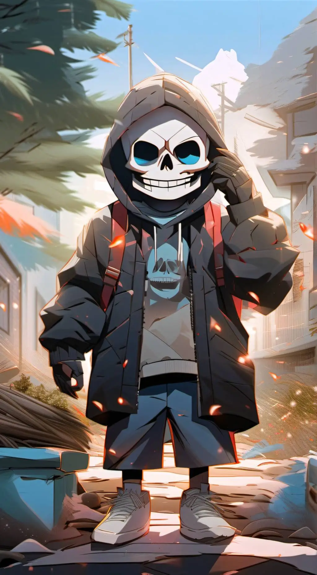 ai character: Sans AUS!  background