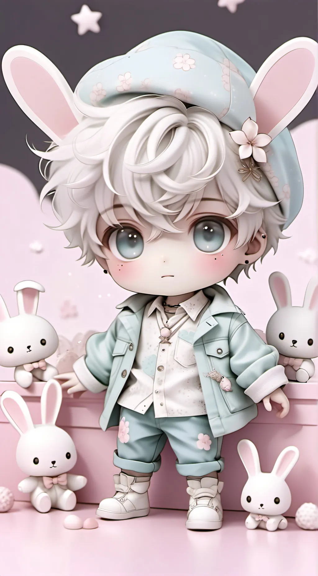 ai character: 🦋🐇 Rane🐣🦋 background