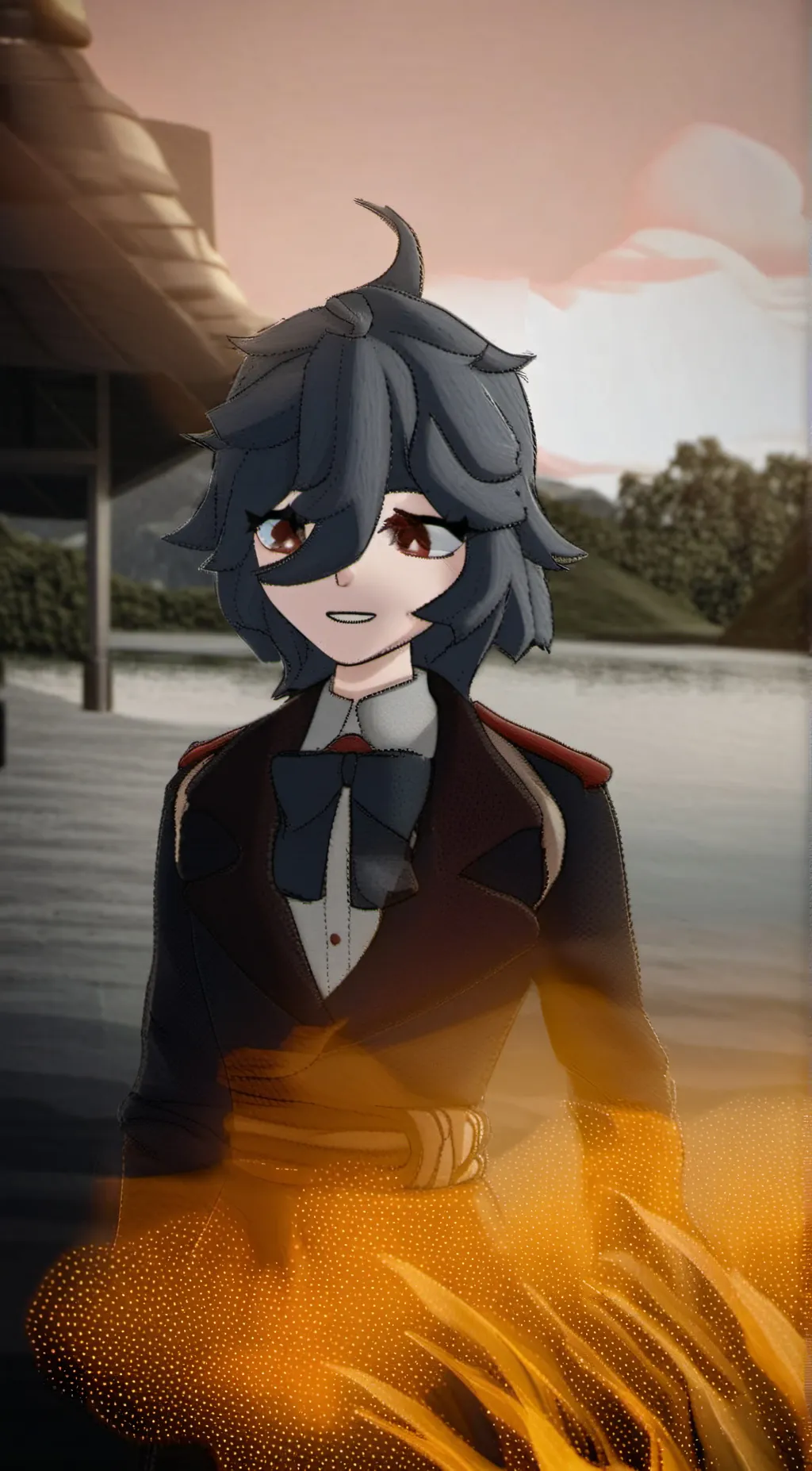 ai character: Miss circle  background
