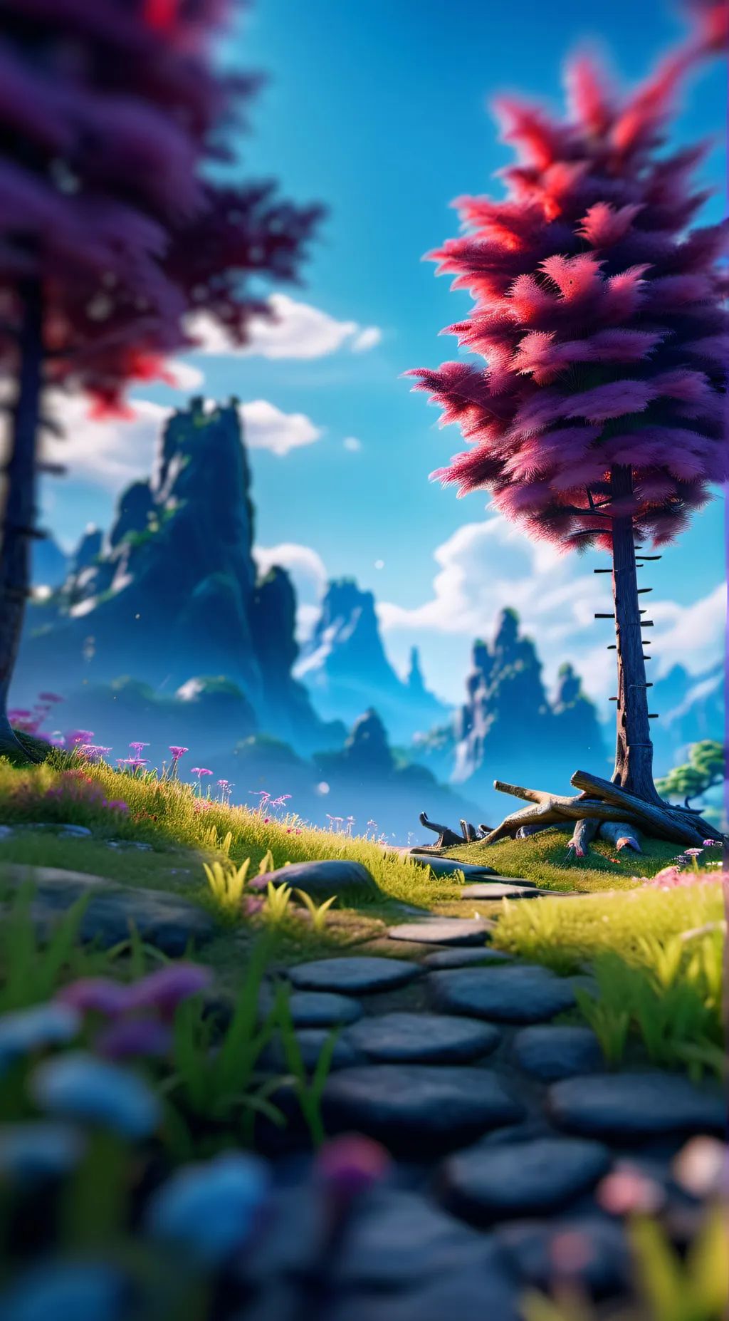 ai character: grass background