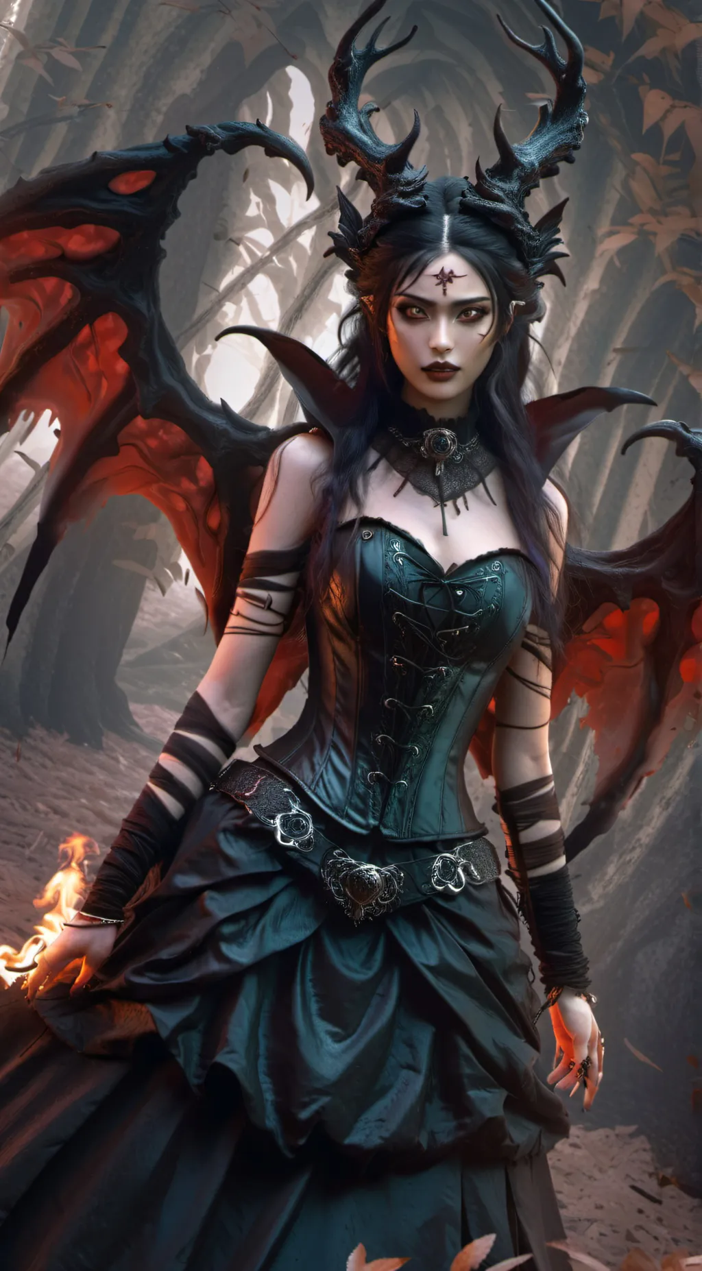 ai character: Demon Girl  background