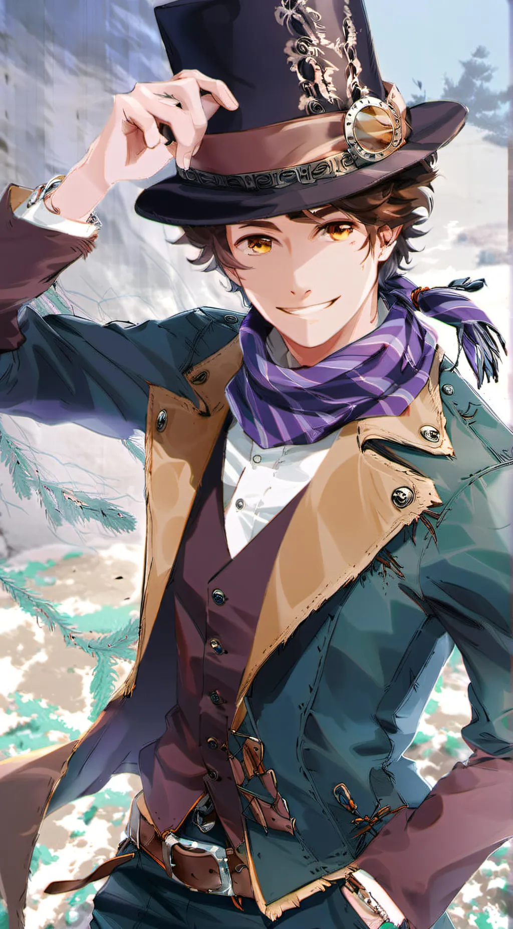 ai character: Willy Wonka background