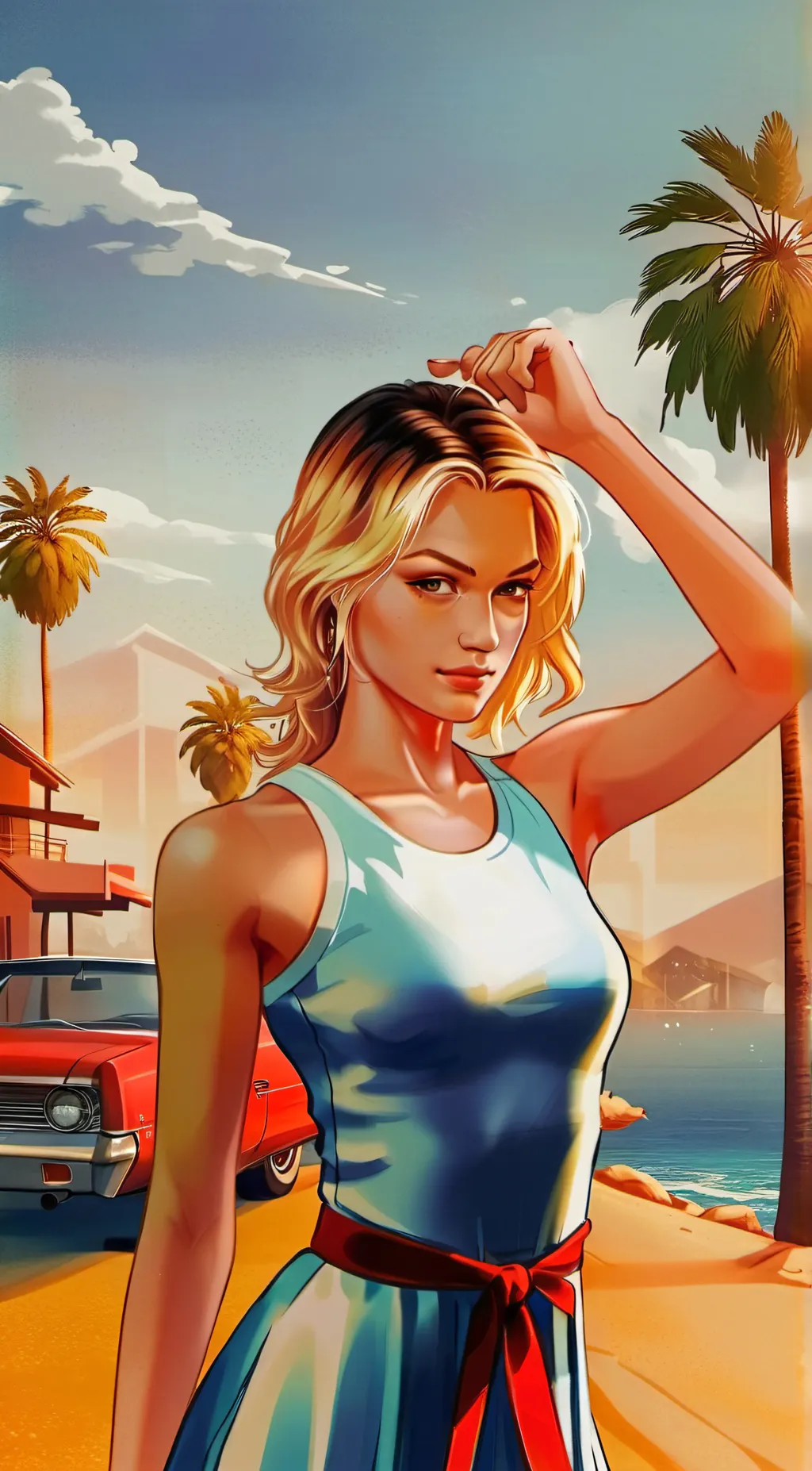 ai character: Amber background