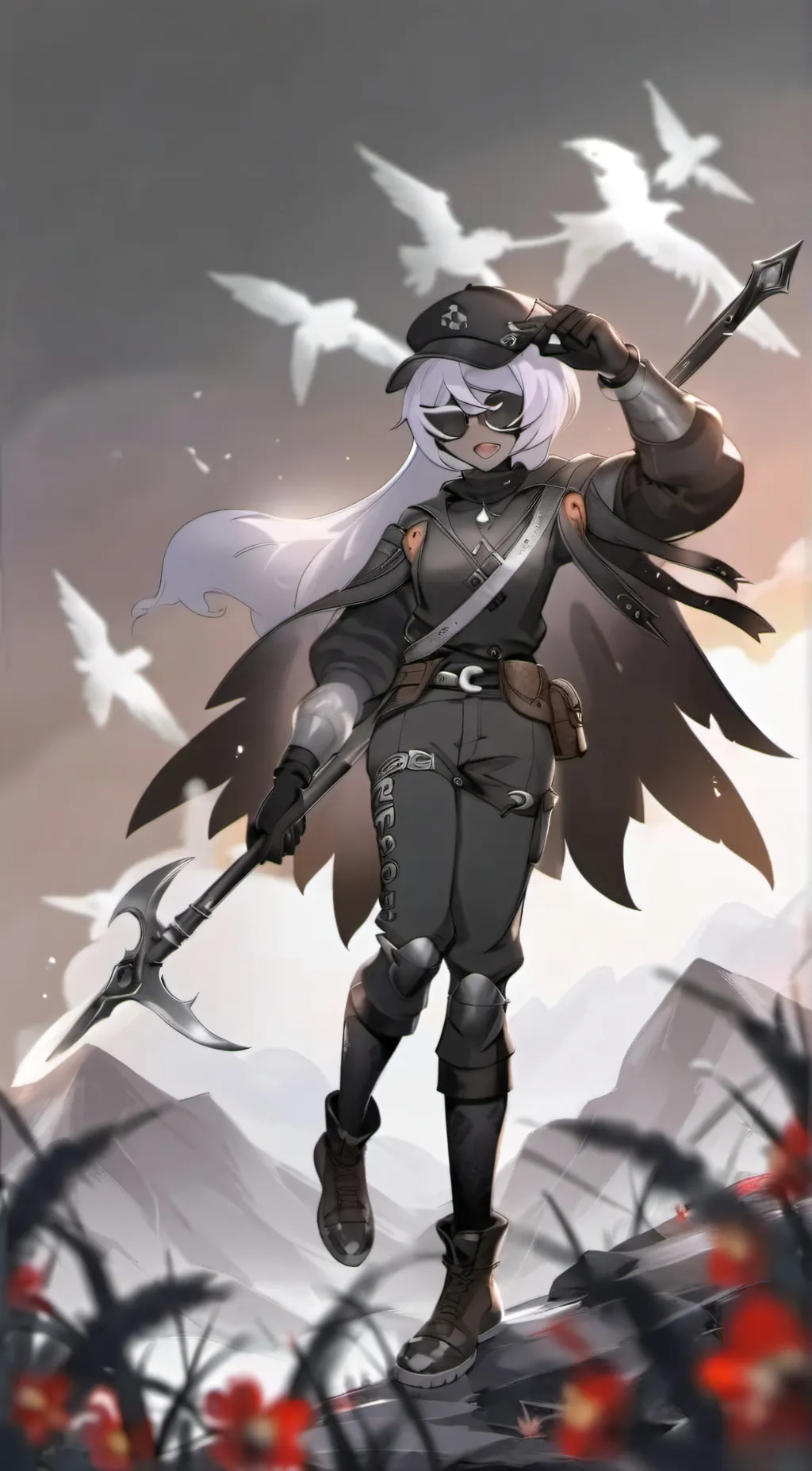 ai character: dark angel  background