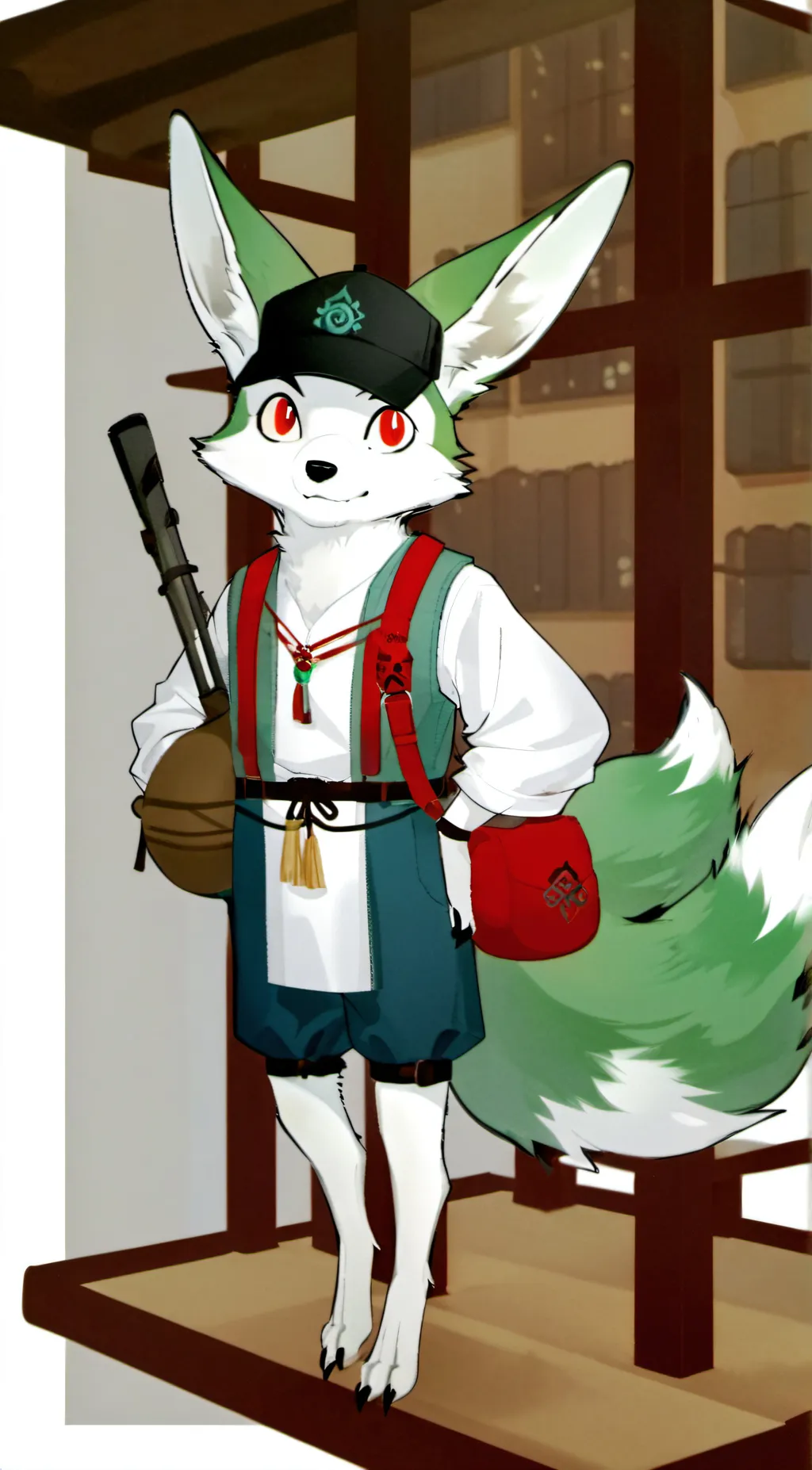 ai character: forest background