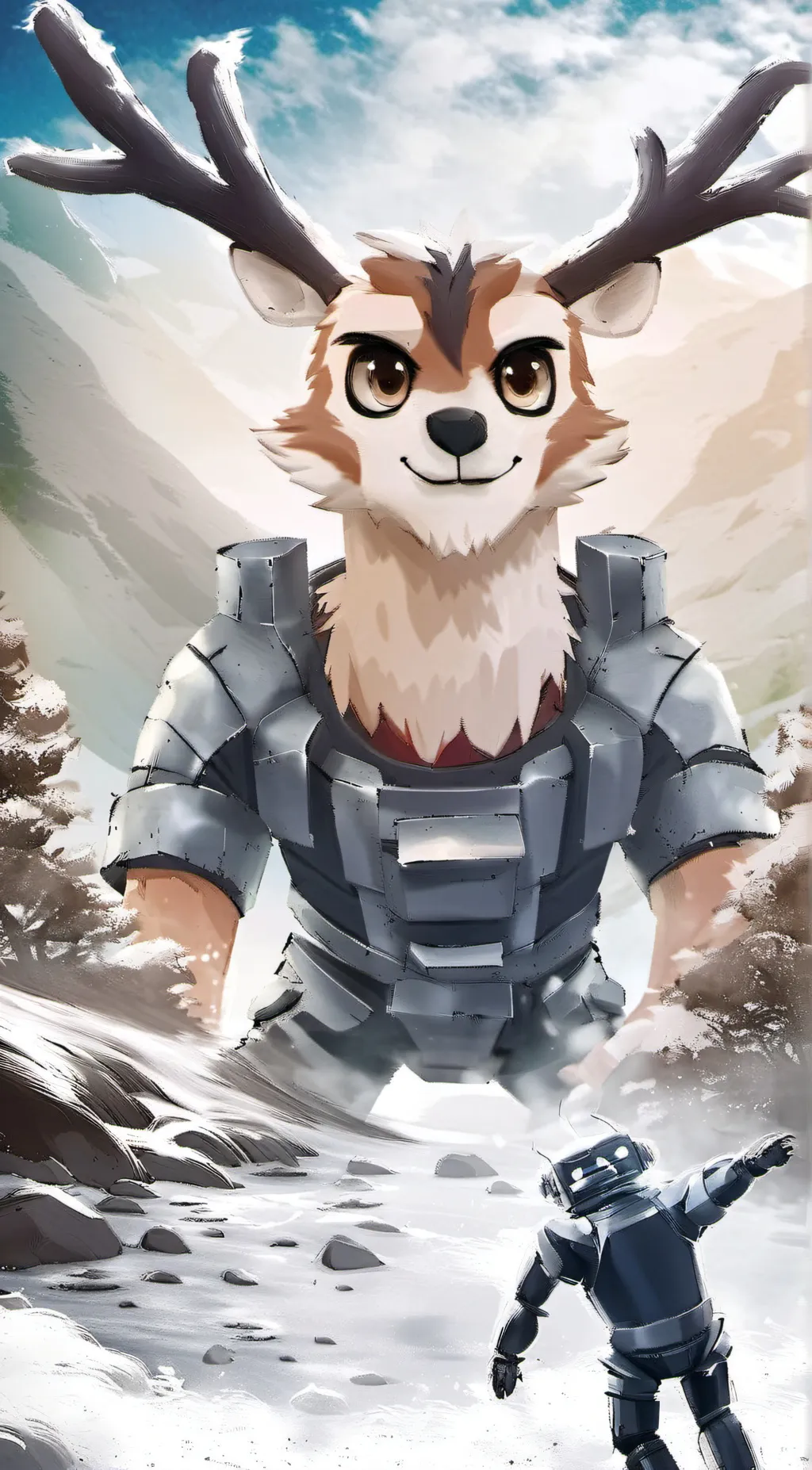 ai character: Kona and Robby  background