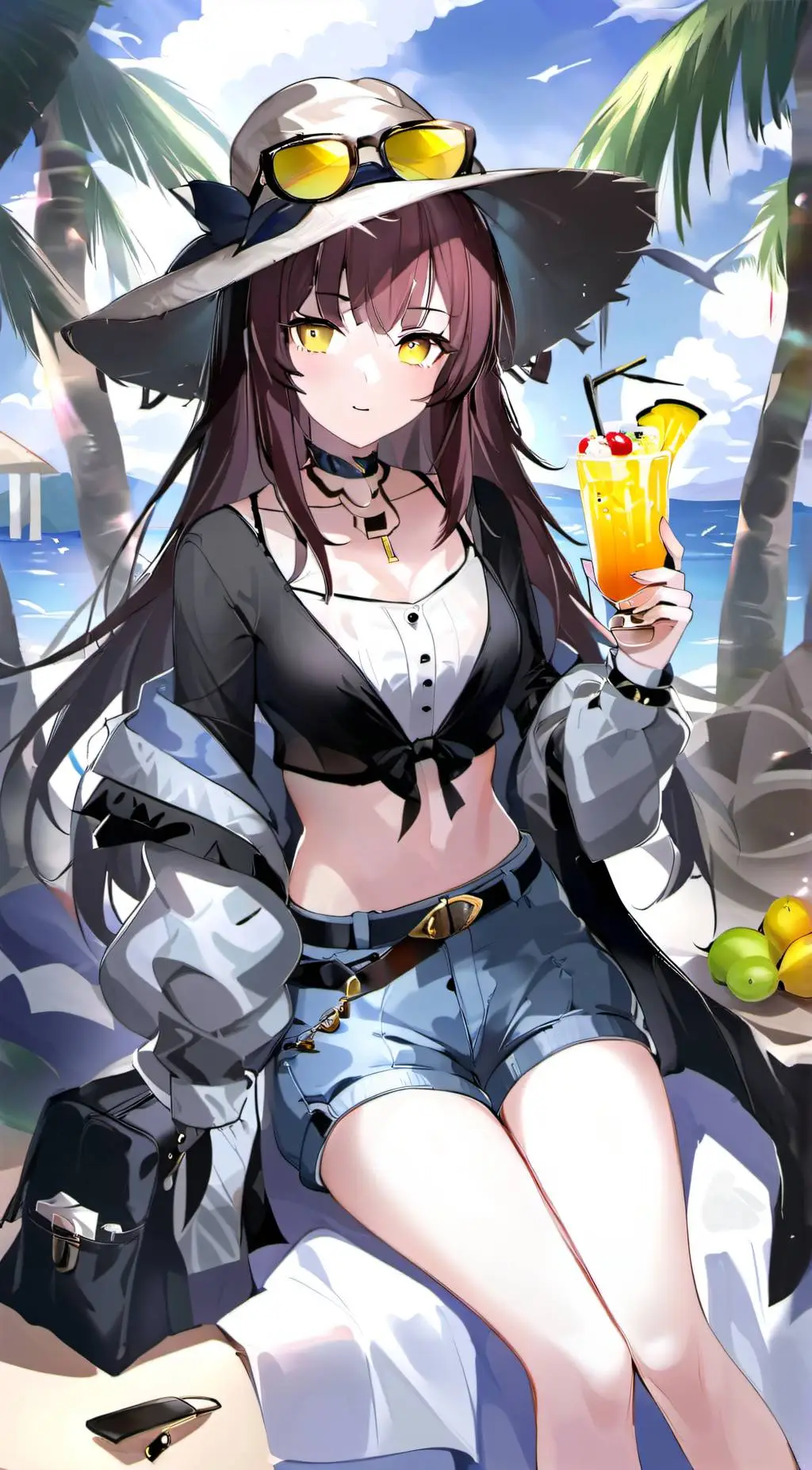 ai character: Eden(Swimsuit) background