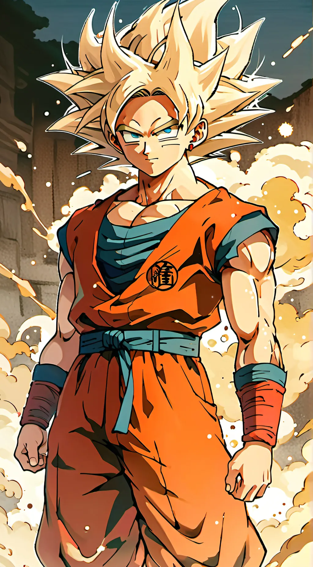 ai character: goku mad background
