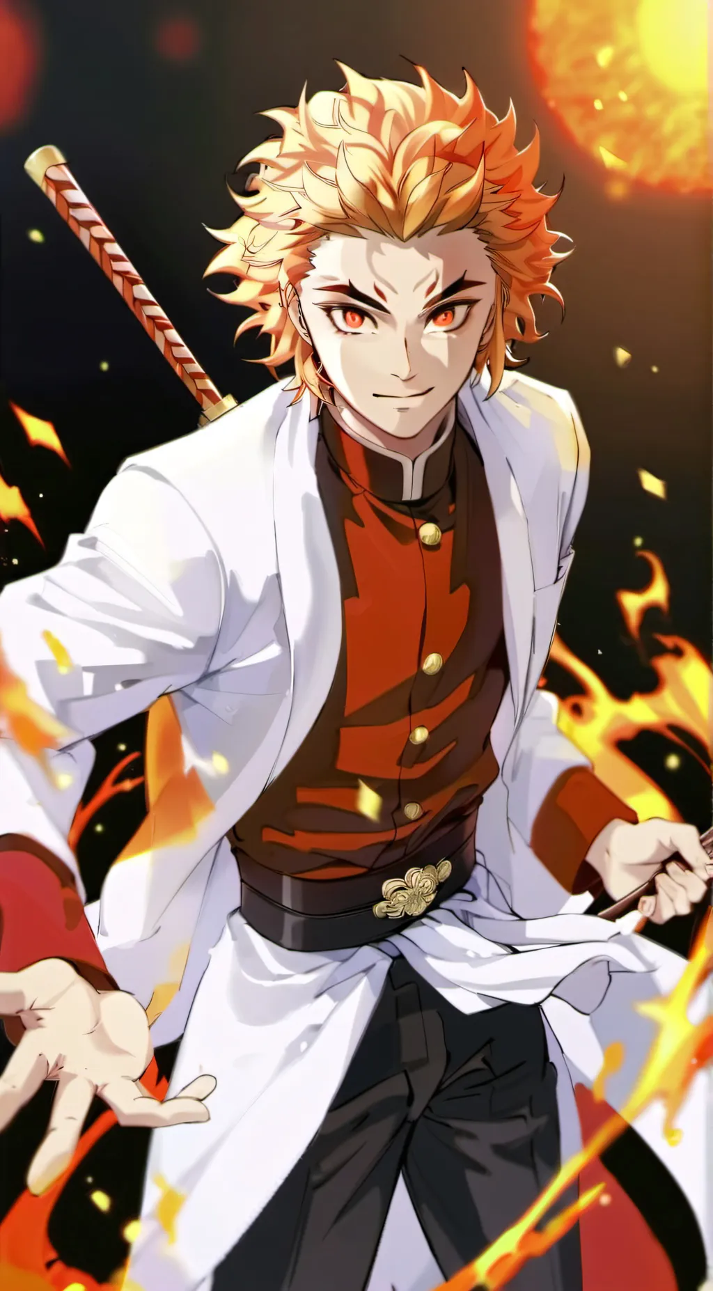 ai character: Kyojuro rengoku background