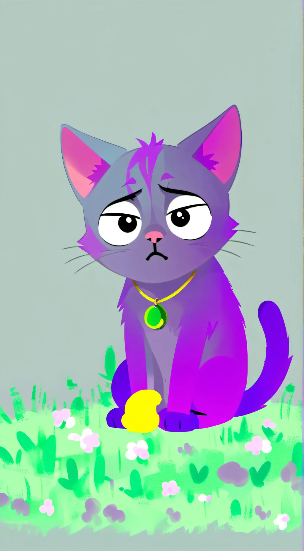 ai character: sad catnap background