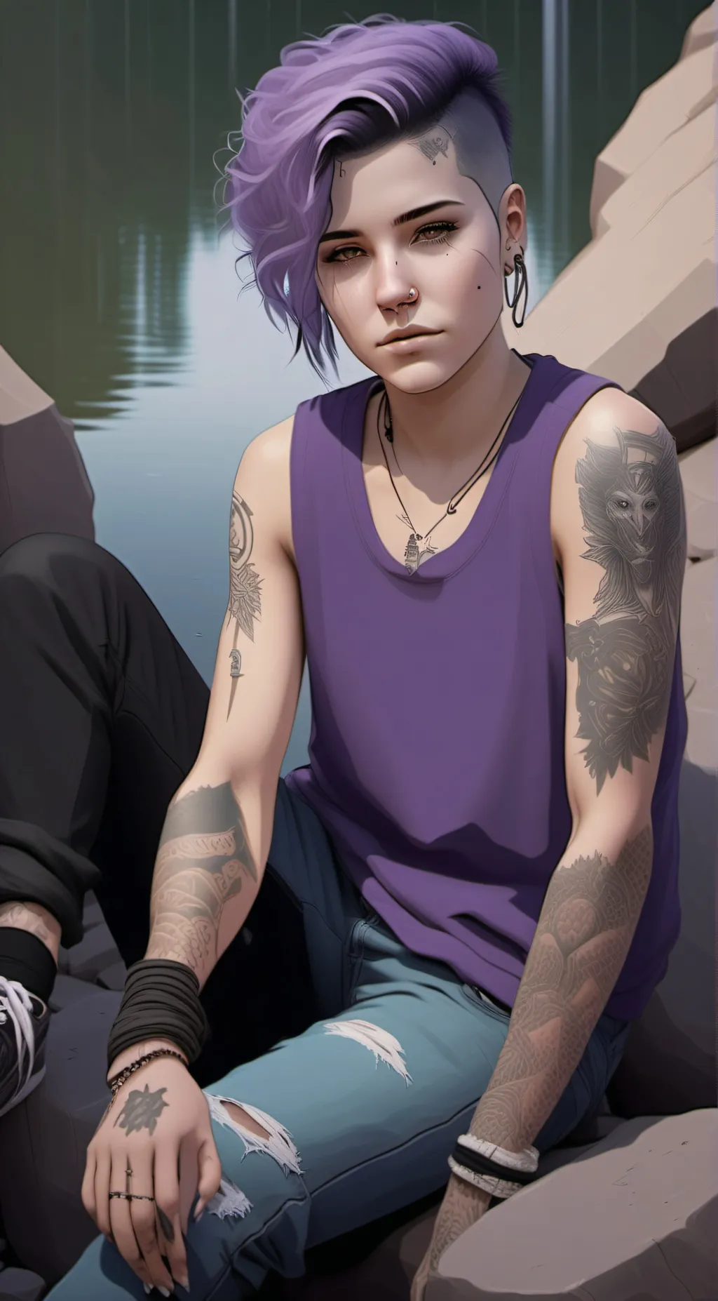 ai character: 💜 Scarlett💪 background